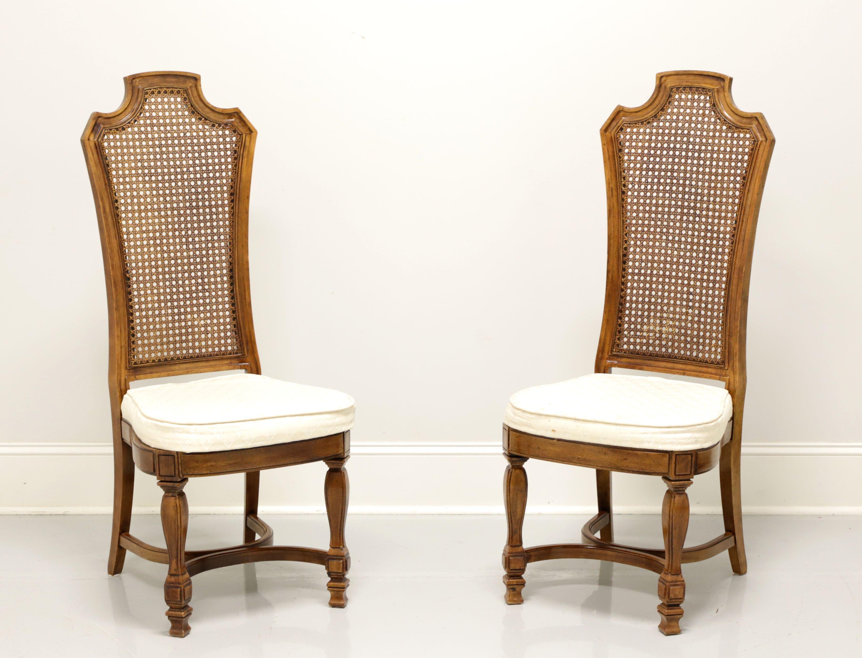 THOMASVILLE Ceremony Collection Mediterranean Walnut Dining Side Chairs - Pair A 3