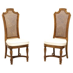 THOMASVILLE Ceremony Collection Mediterranean Walnut Dining Side Chairs - Pair A