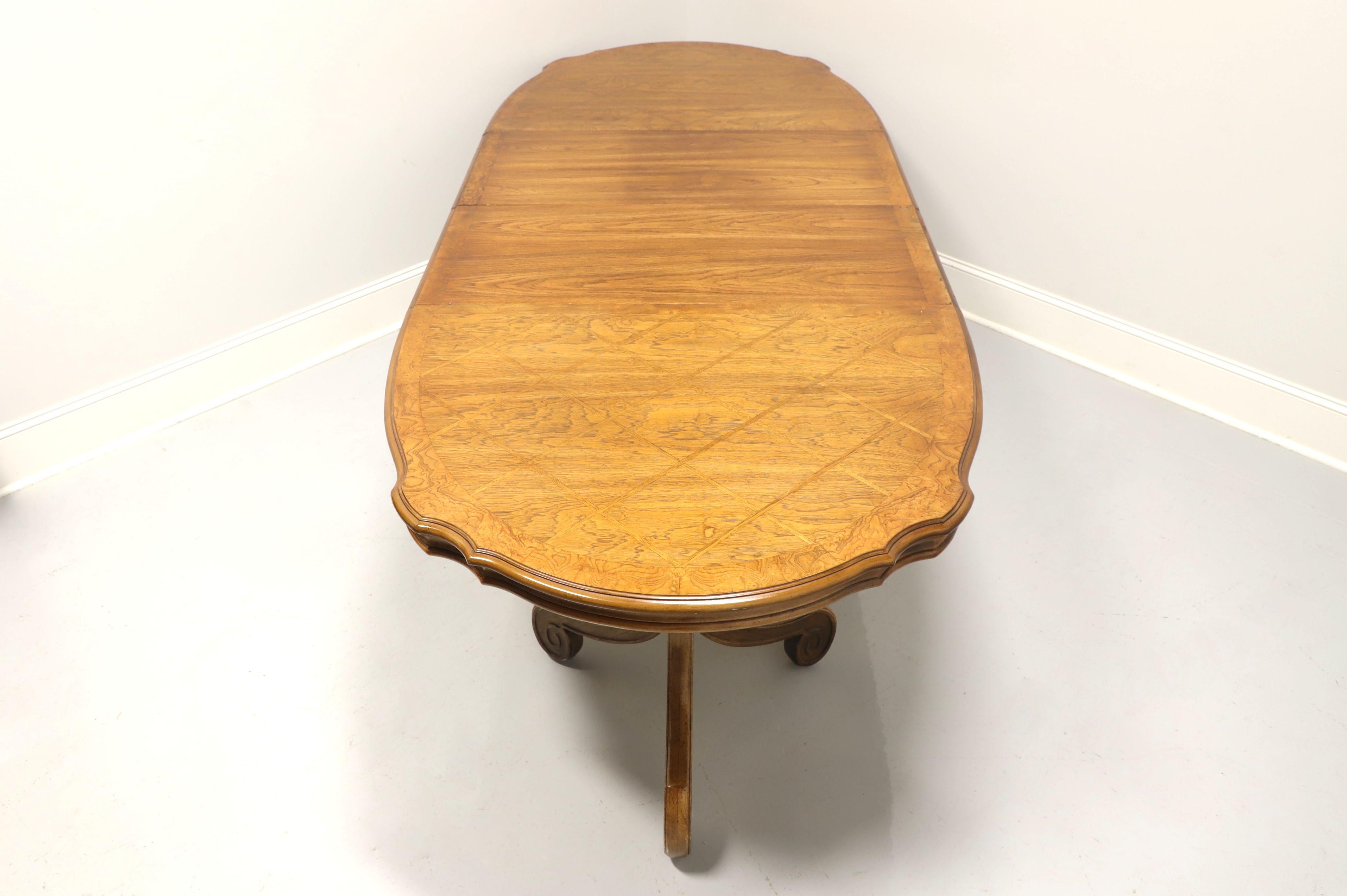 THOMASVILLE Ceremony Collection Mediterranean Walnut Dining Table In Good Condition In Charlotte, NC