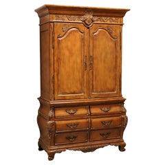 Retro THOMASVILLE Chateau Provence French Country Armoire / Linen Press