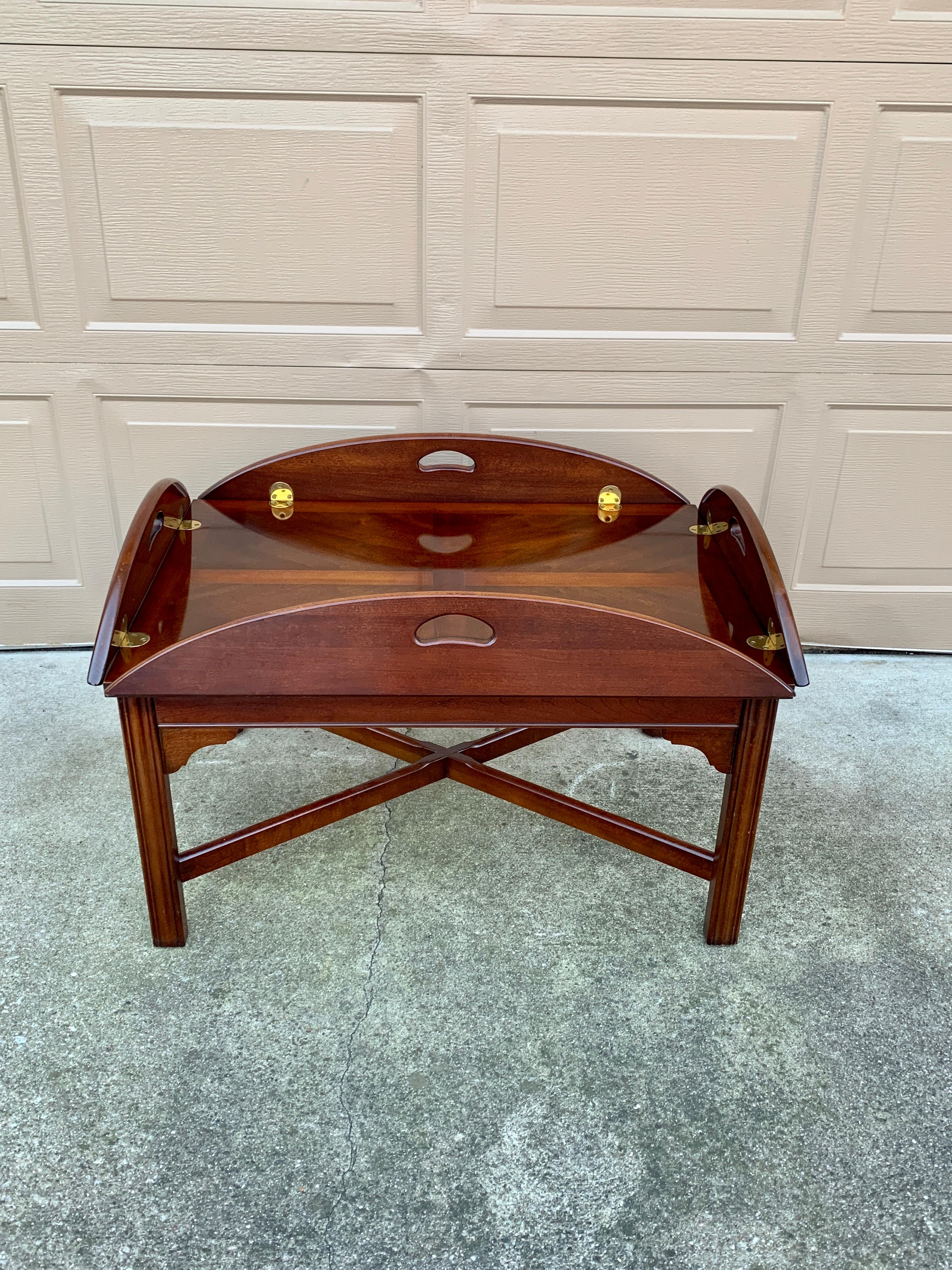 Thomasville Chippendale Carved Mahogany Butler’s Coffee Table 5