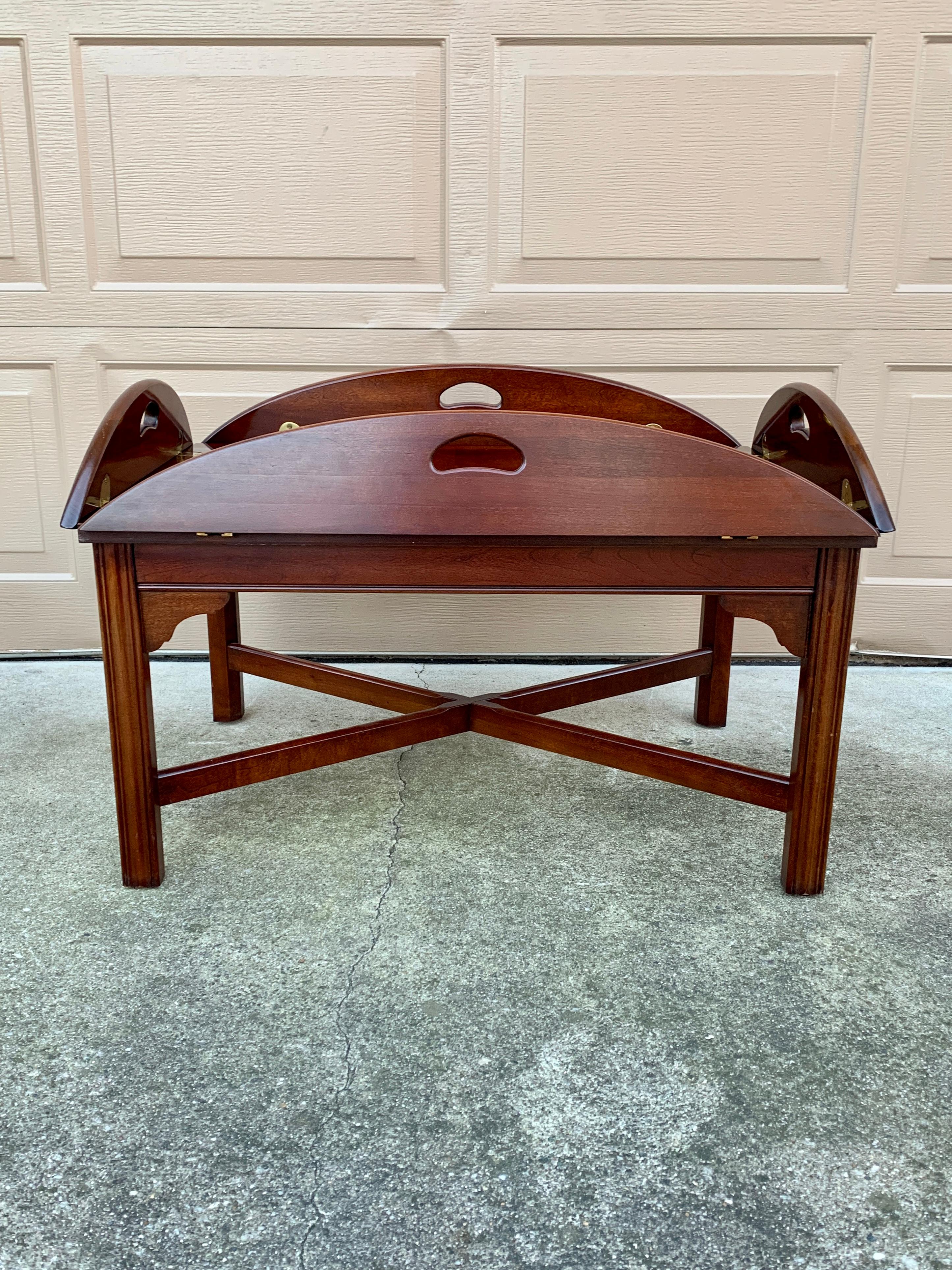 Thomasville Chippendale Carved Mahogany Butler’s Coffee Table 6