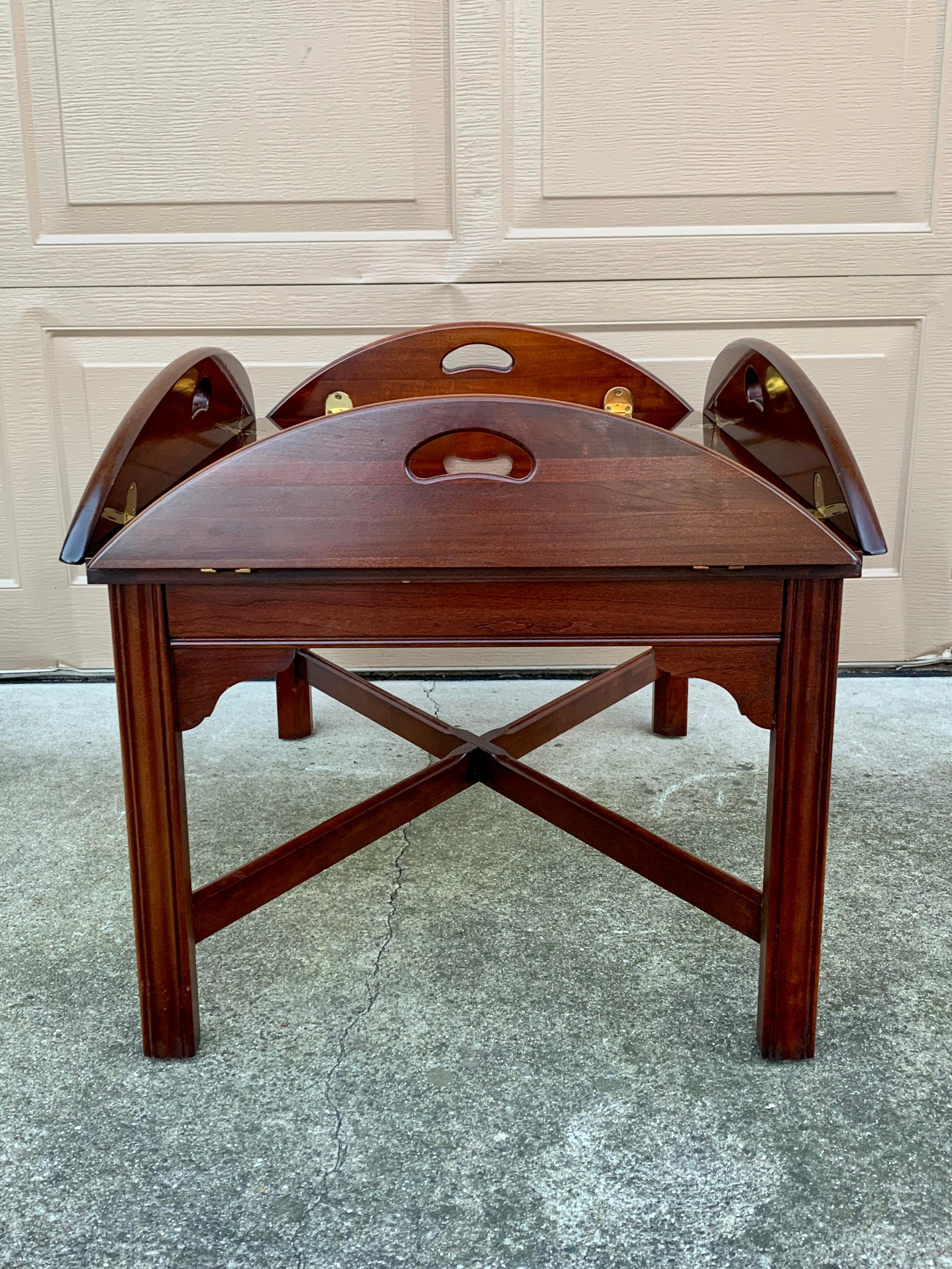 Thomasville Chippendale Carved Mahogany Butler’s Coffee Table 9
