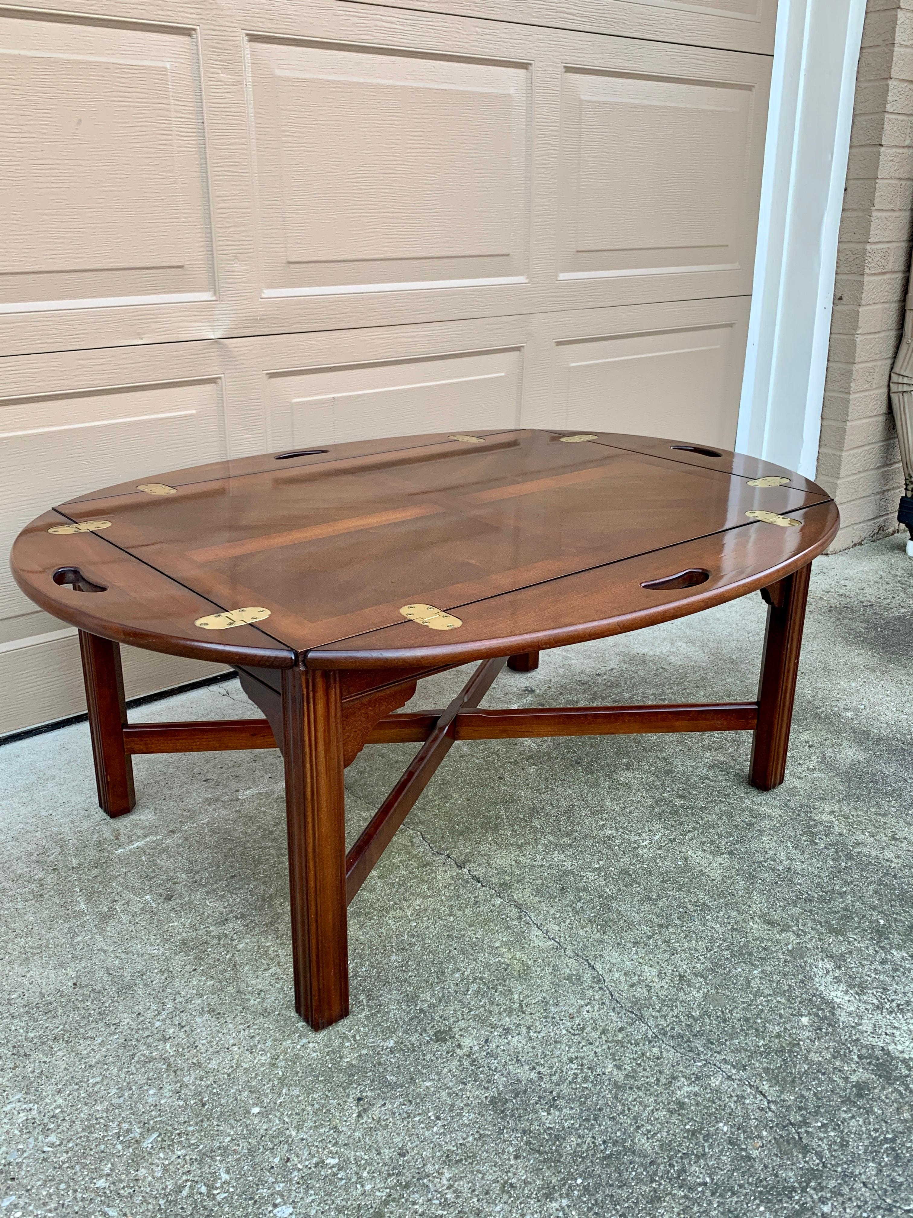 Thomasville Chippendale Carved Mahogany Butler’s Coffee Table 1