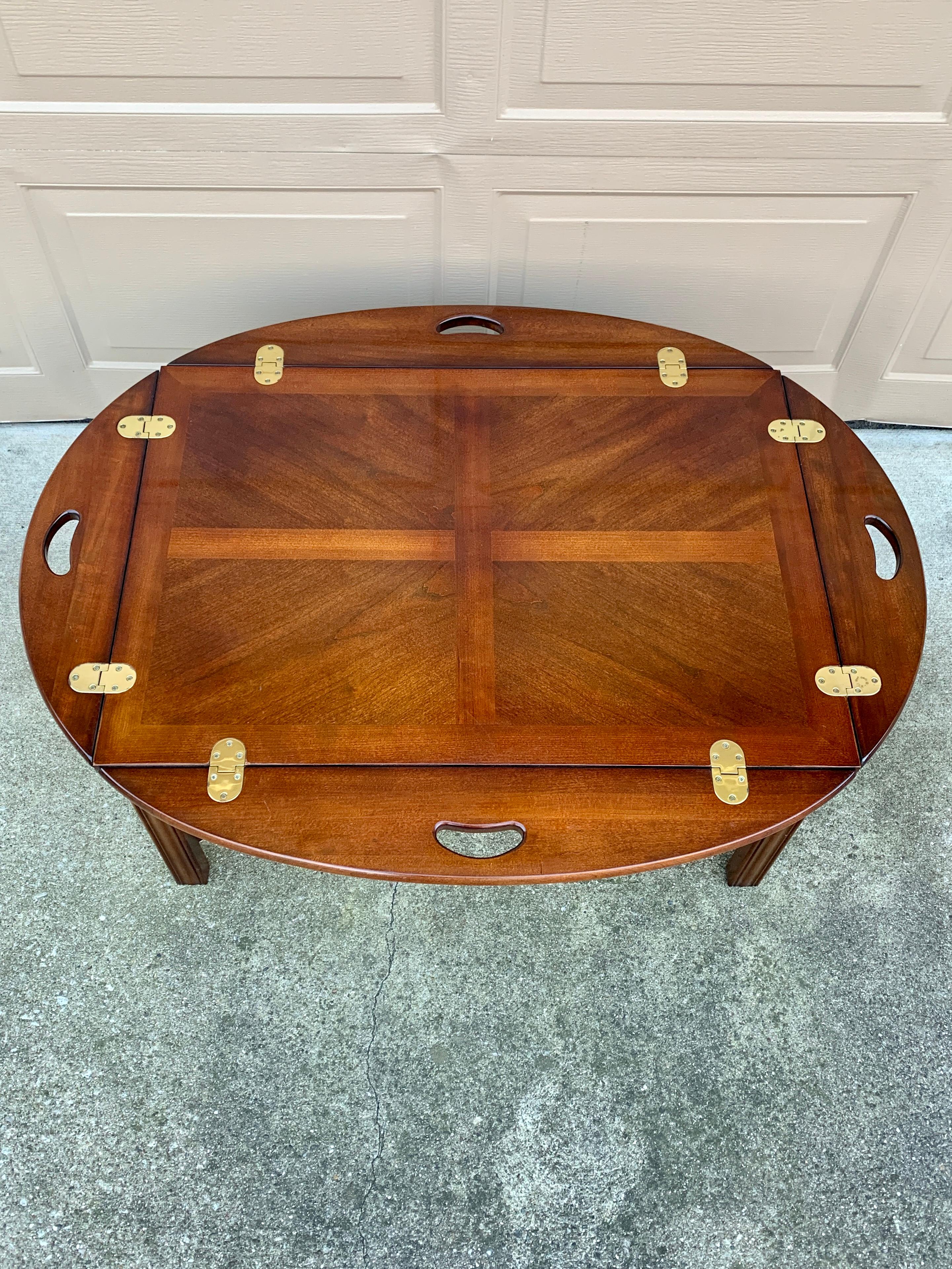 Thomasville Chippendale Carved Mahogany Butler’s Coffee Table 2
