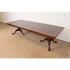 Thomasville Chippendale Mahogany Extension Dining Table, Newly Refinished