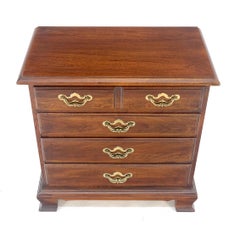 Thomasville Chippendale Style Solid Cherry 4 Drawers Nightstand End Table MINT