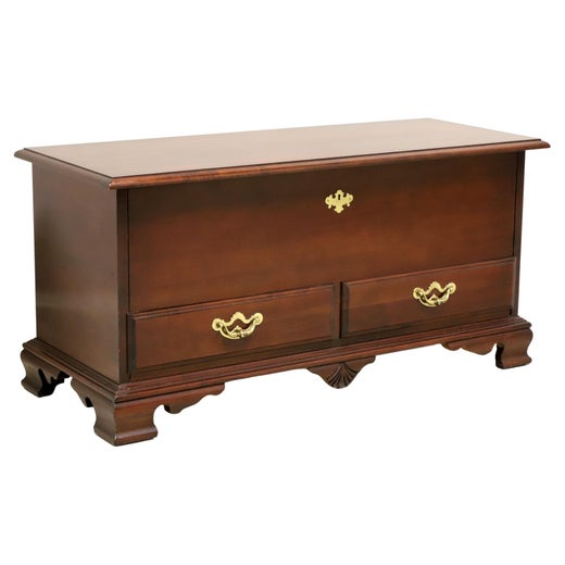 Vintage Thomasville Oak and Marble French Country Sofa Table Console