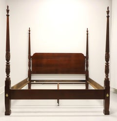 THOMASVILLE Collectors Cherry Chippendale King Size Rice Carved Four Poster Bed