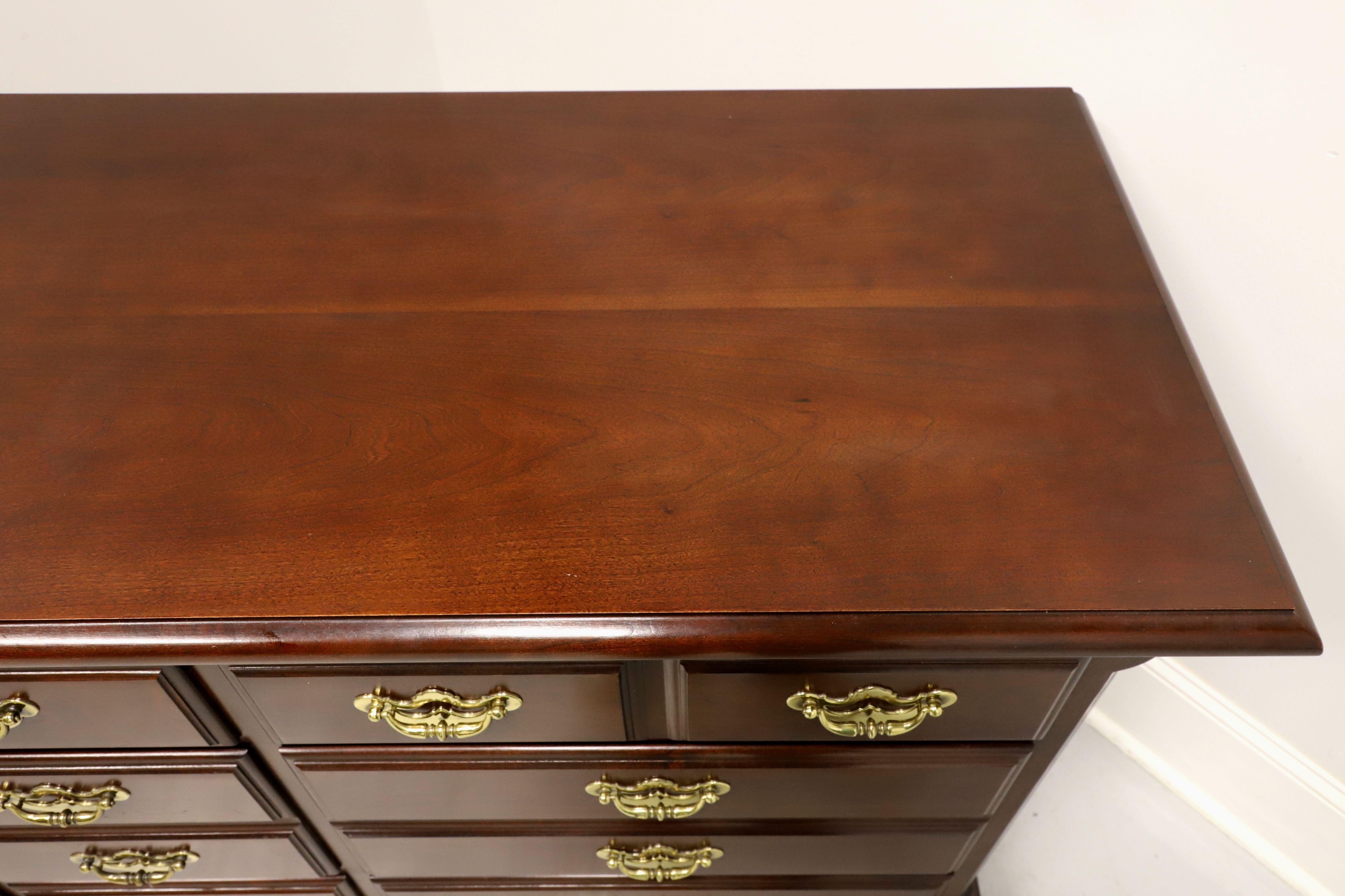 THOMASVILLE Collectors Cherry Chippendale Triple Dresser In Good Condition In Charlotte, NC