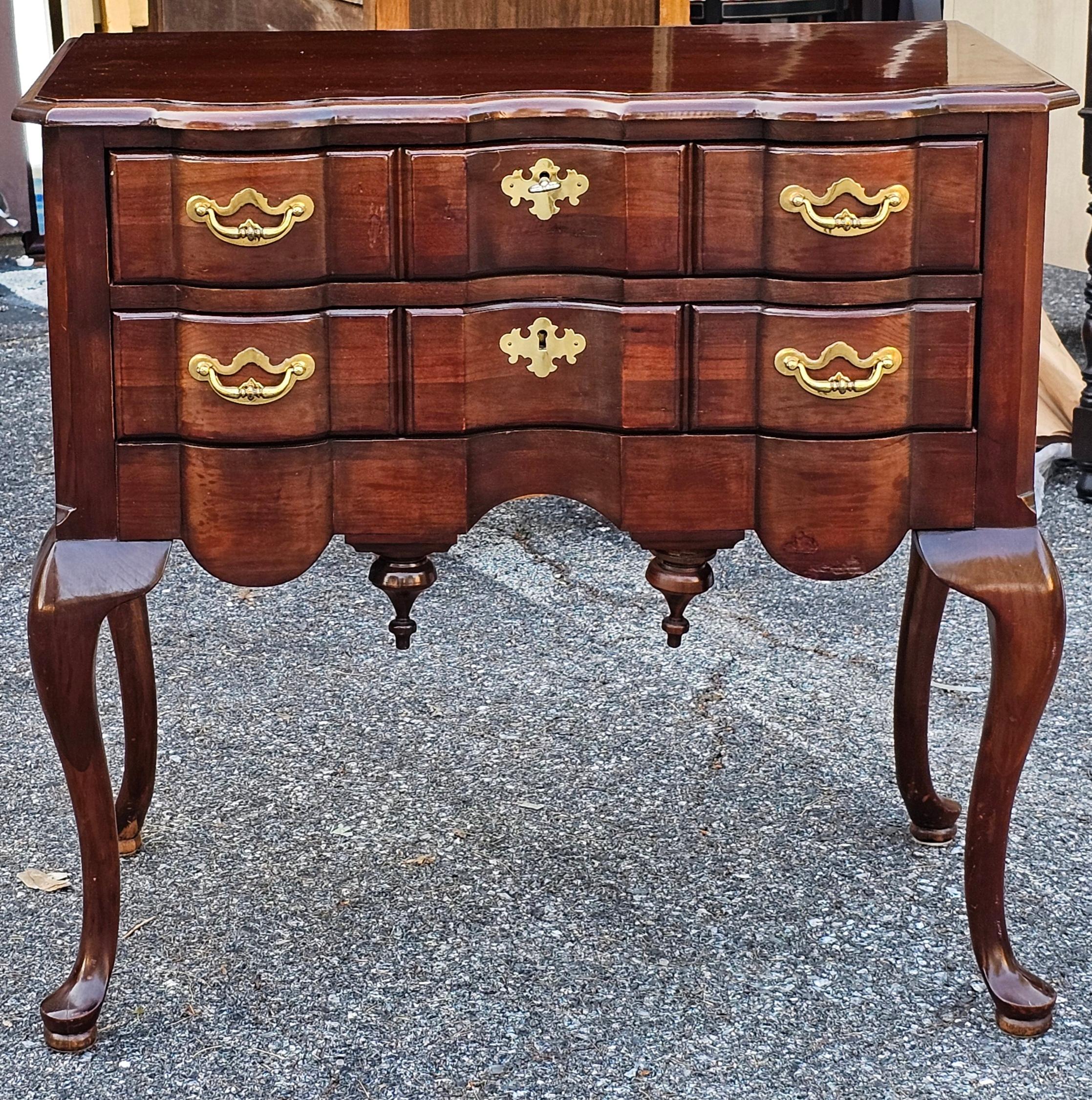 American Thomasville Collector's Cherry Silver Anniversary Blockfront Lowboy For Sale
