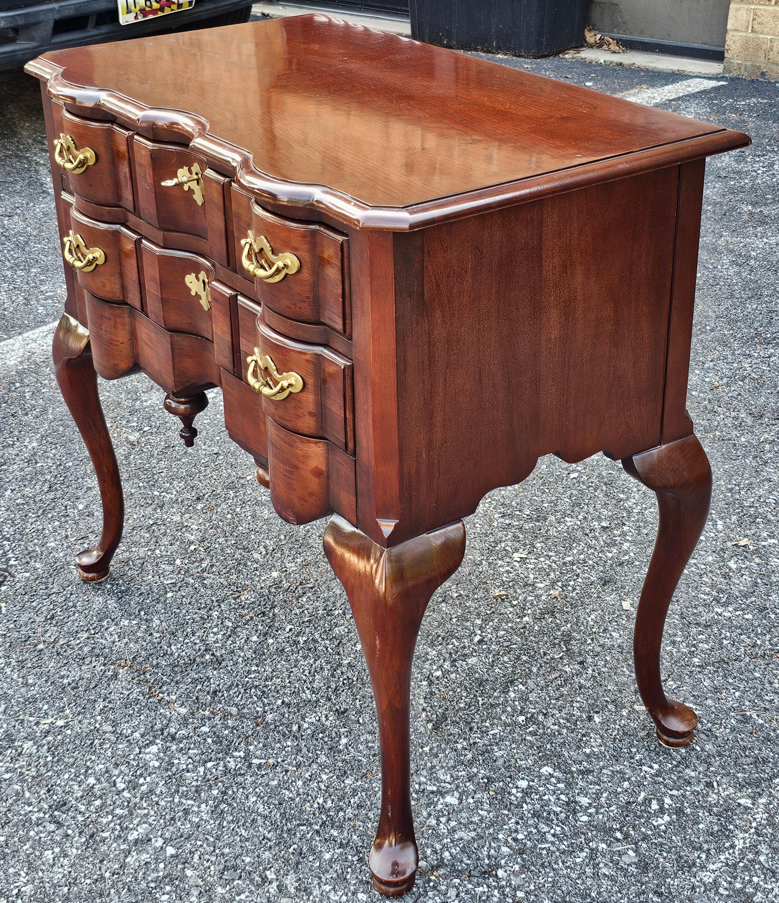 Thomasville Collector's Cherry Silver Anniversary Blockfront Lowboy For Sale 1