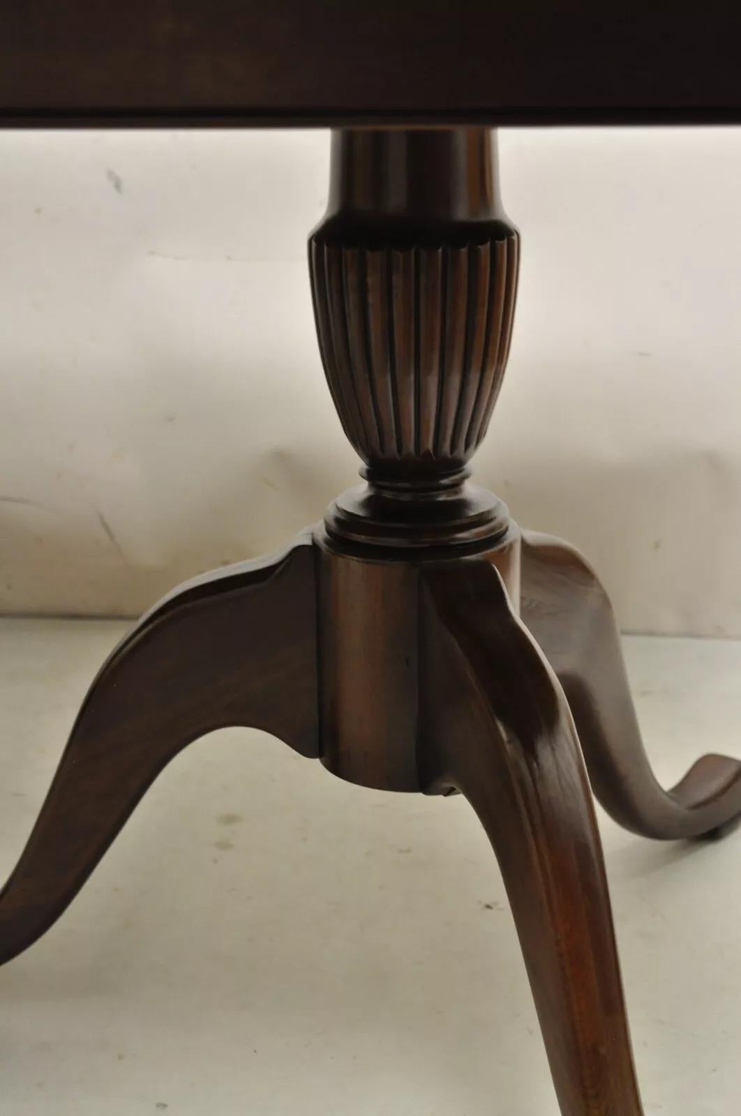 Thomasville Duncan Phyfe Mahogany Double Pedestal Base Dining Table w/2 leaves 4