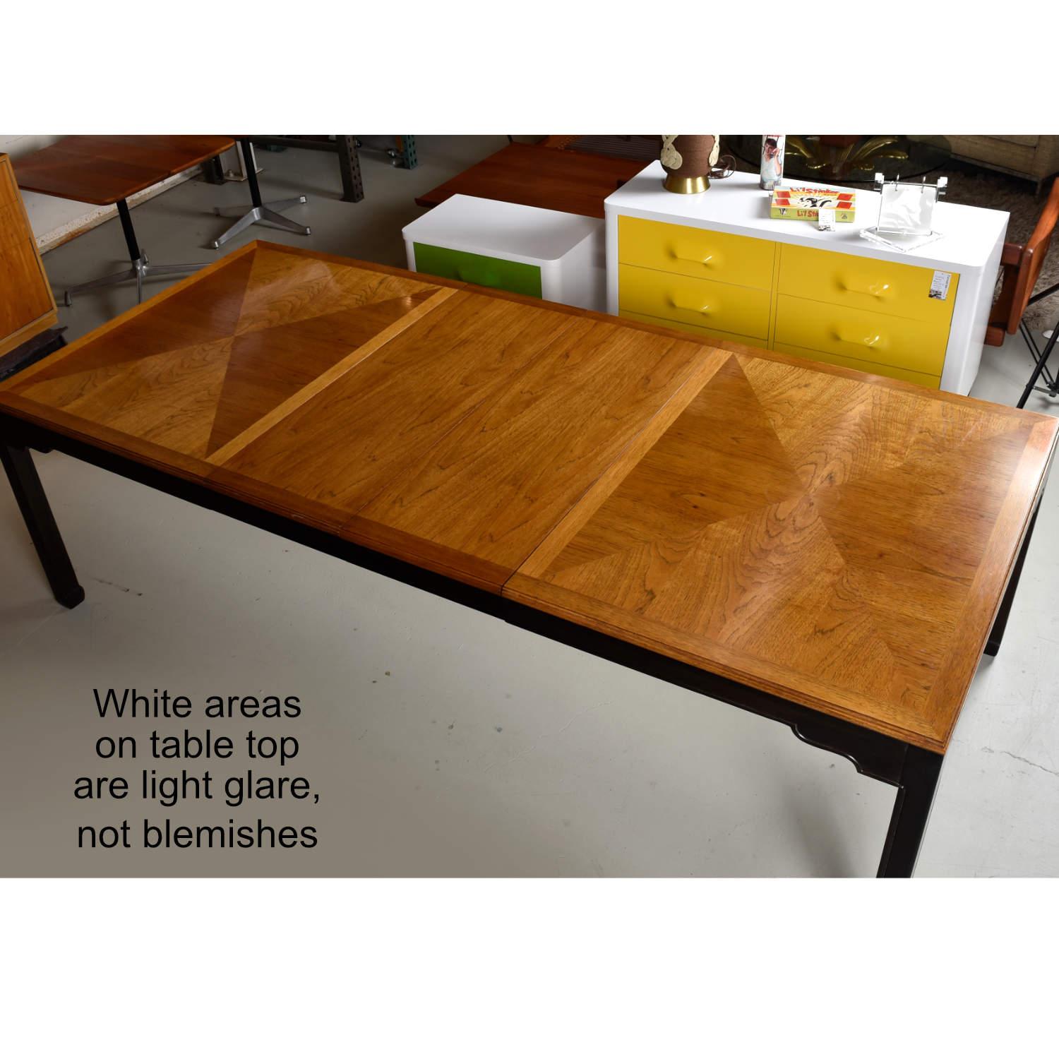Thomasville Embassy Chinoiserie Asian Modern Dining Set Expanding Table & Chairs 7