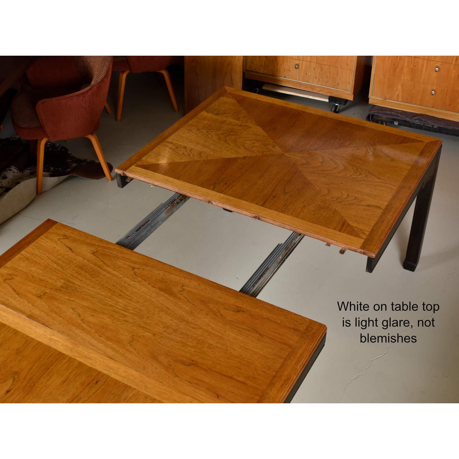 Thomasville Embassy Chinoiserie Asian Modern Dining Set Expanding Table & Chairs 1