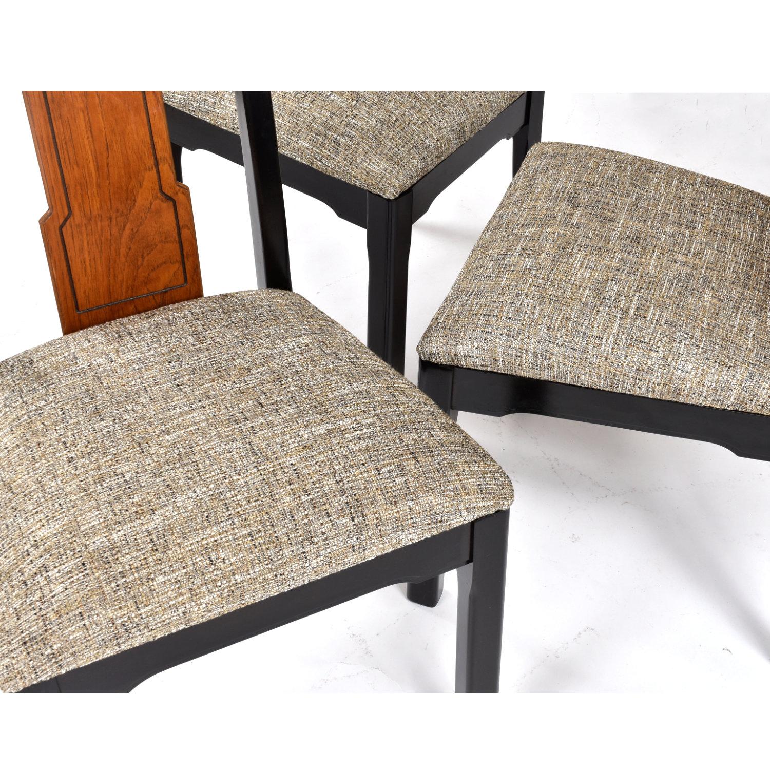 Thomasville Embassy Chinoiserie Asian Modern Dining Set Expanding Table & Chairs 3