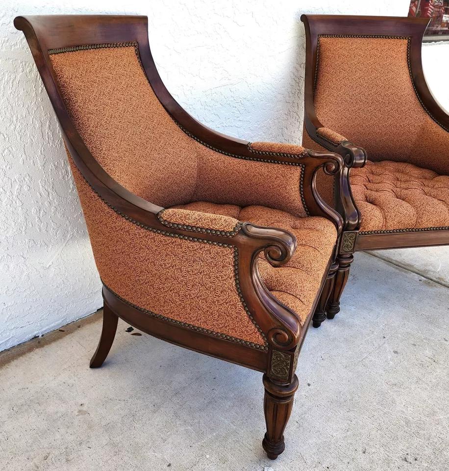 Thomasville Ernest Hemingway Anson Accent Chairs In Good Condition In Lake Worth, FL