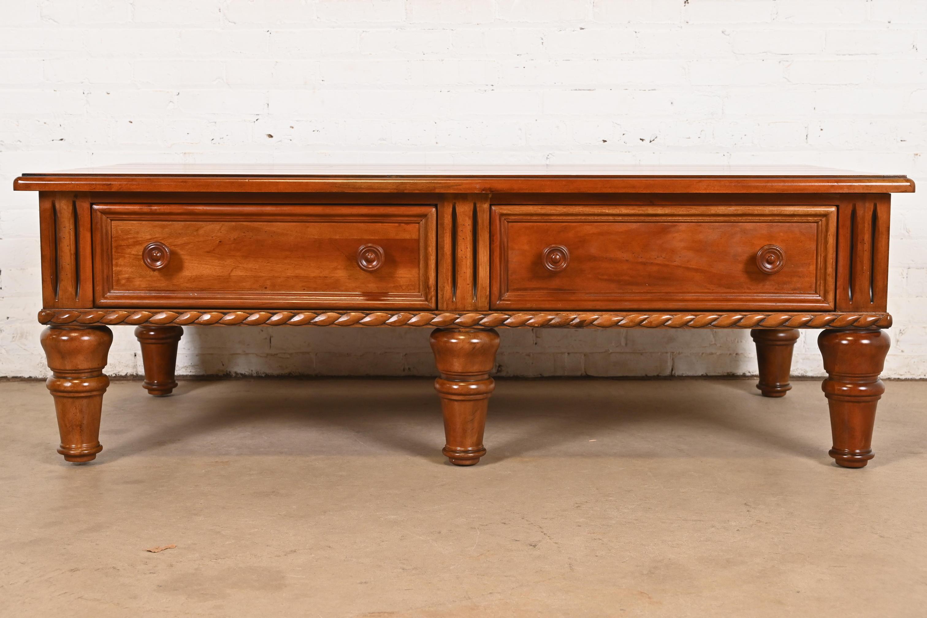American Thomasville Ernest Hemingway Collection Rustic European Maple Coffee Table For Sale