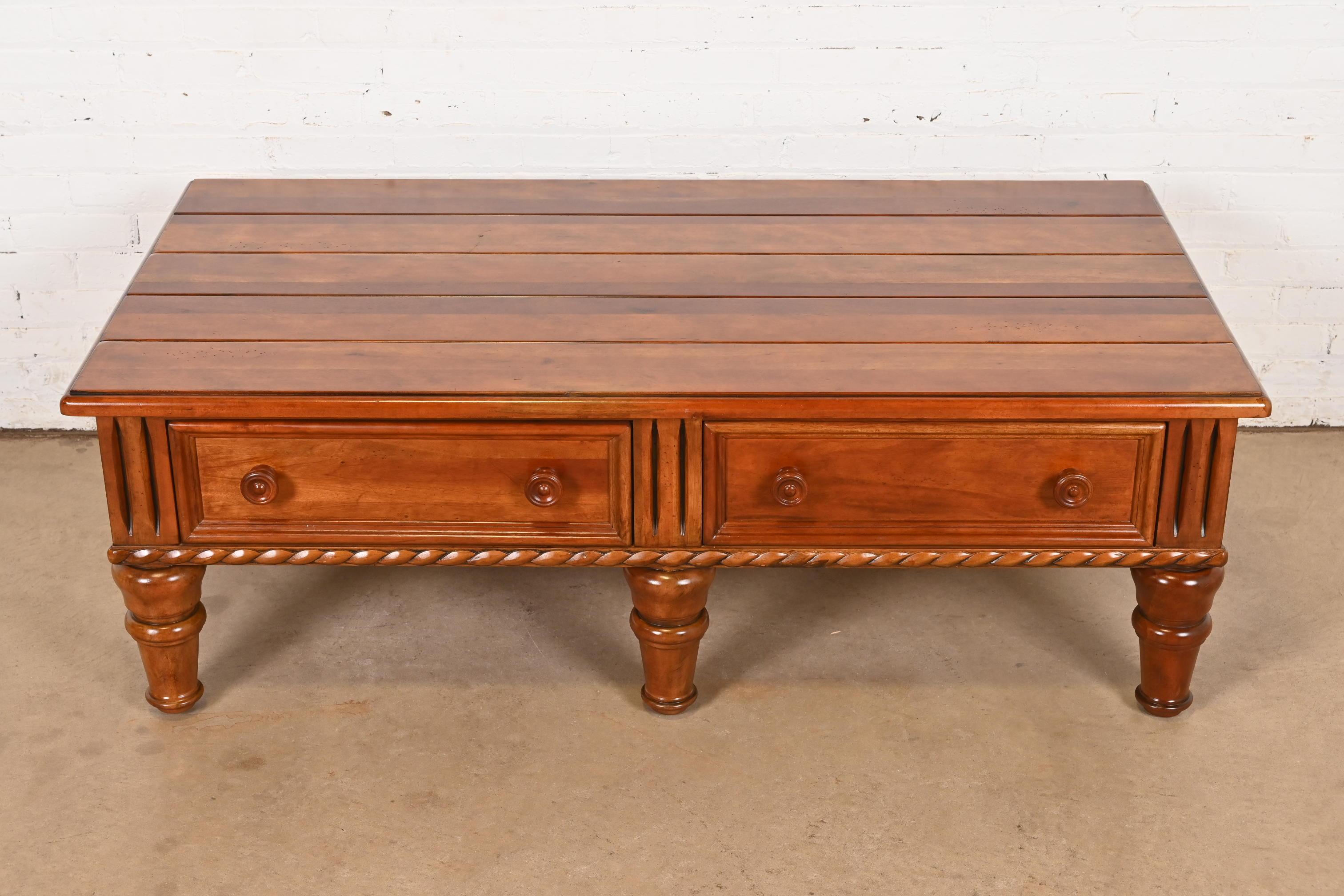 Thomasville Ernest Hemingway Collection Rustic European Maple Coffee Table In Good Condition For Sale In South Bend, IN