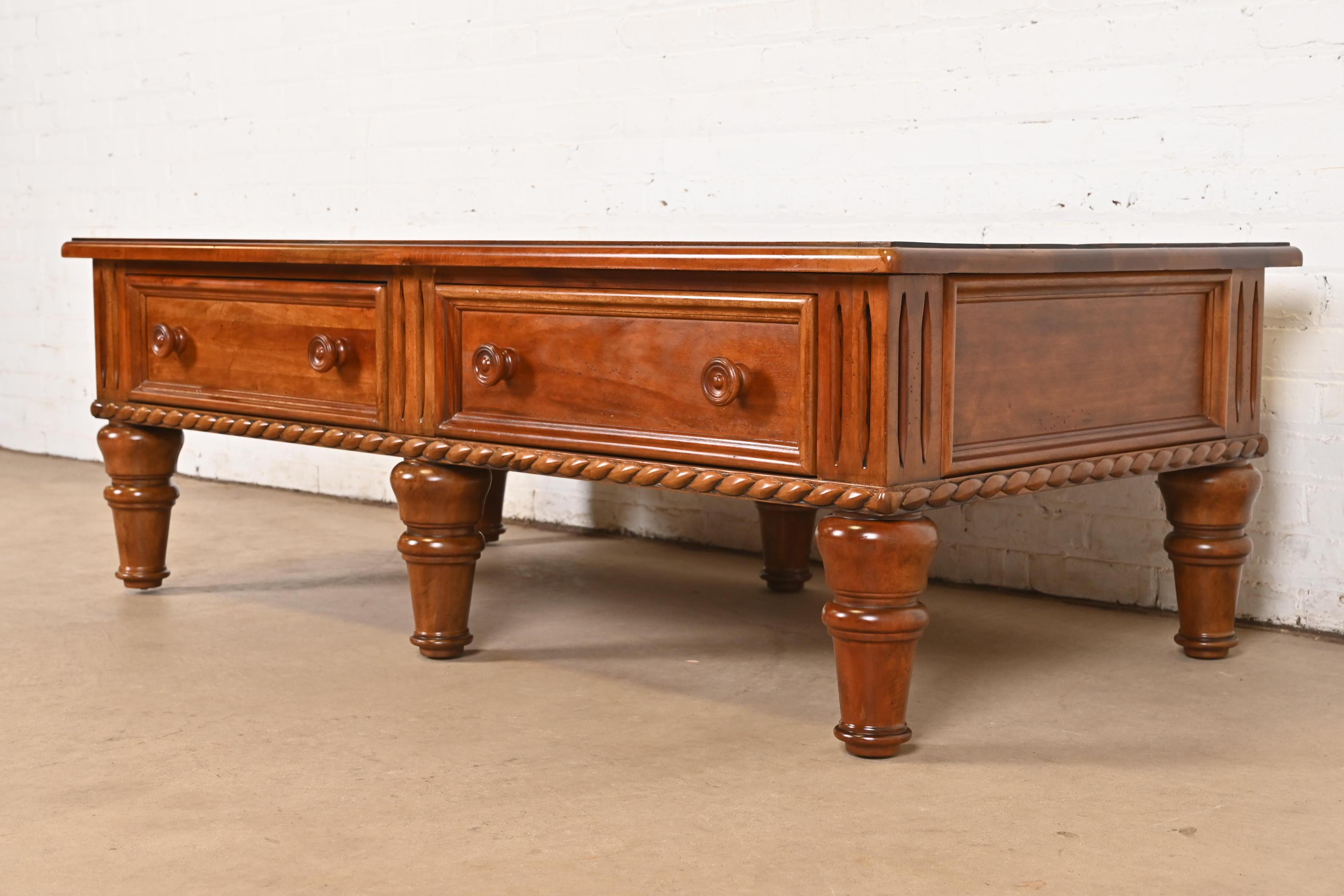 20th Century Thomasville Ernest Hemingway Collection Rustic European Maple Coffee Table For Sale