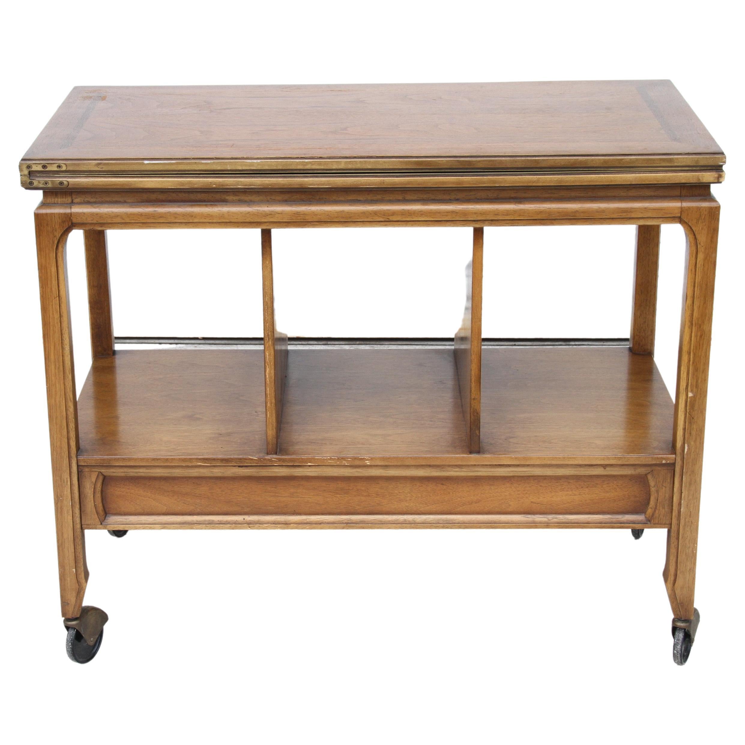20th Century Thomasville Expandable Bar Cart Server For Sale