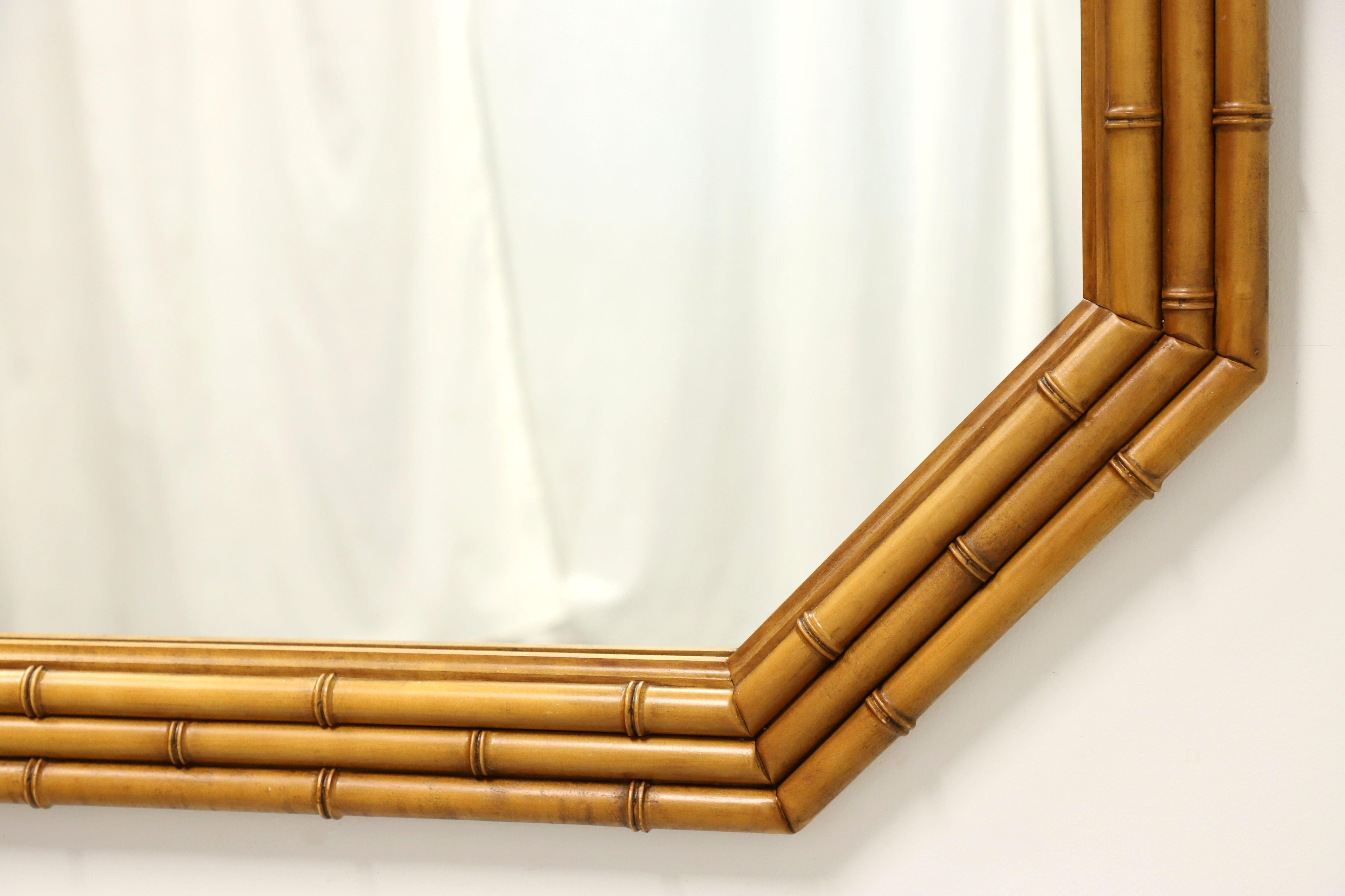 20th Century THOMASVILLE Faux Bamboo Asian Octagonal Wall Mirror For Sale