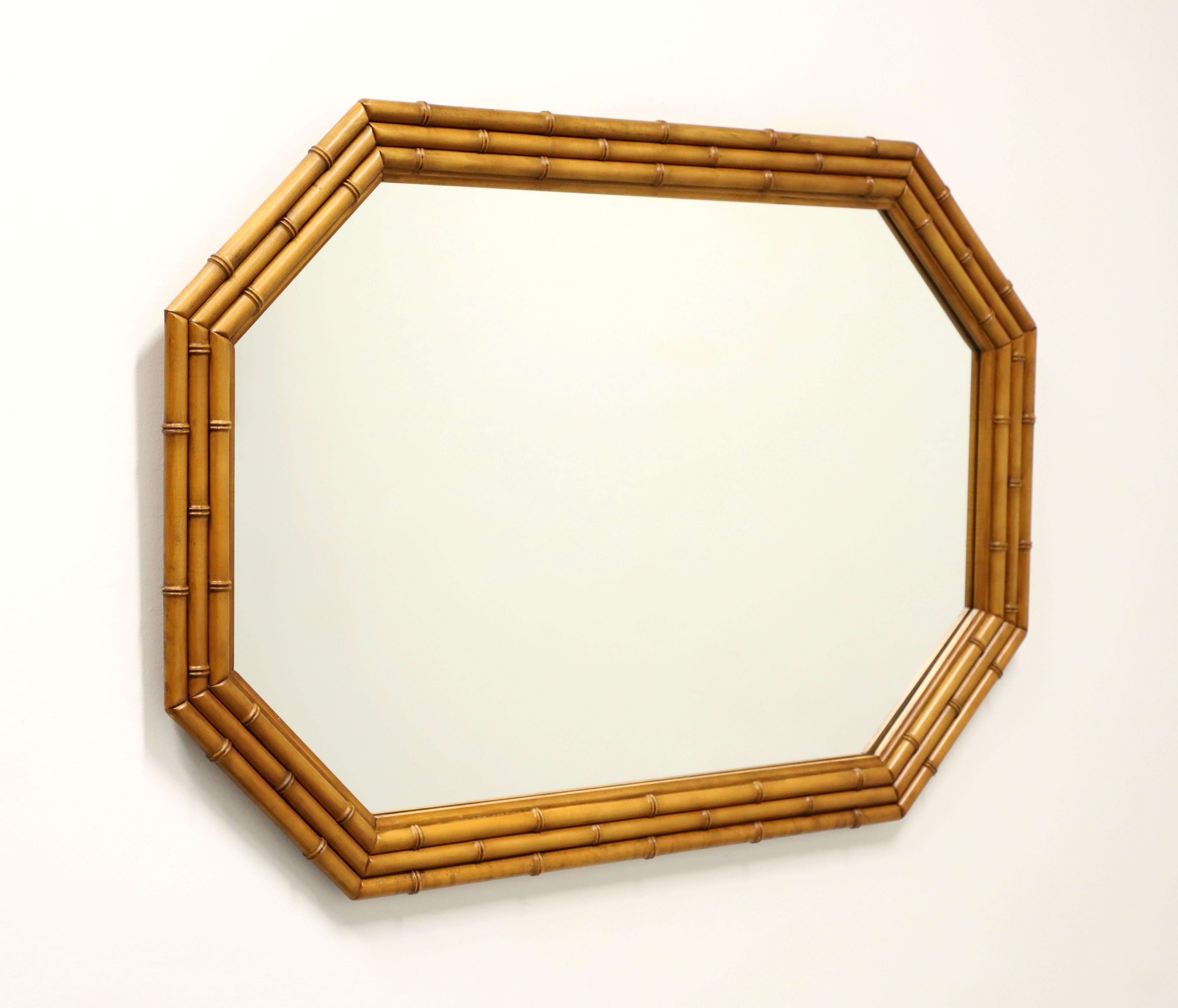 THOMASVILLE Faux Bamboo Asian Octagonal Wall Mirror For Sale 3