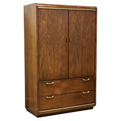 Vintage THOMASVILLE Founders Collection Walnut Post-Modern Gentleman's Chest