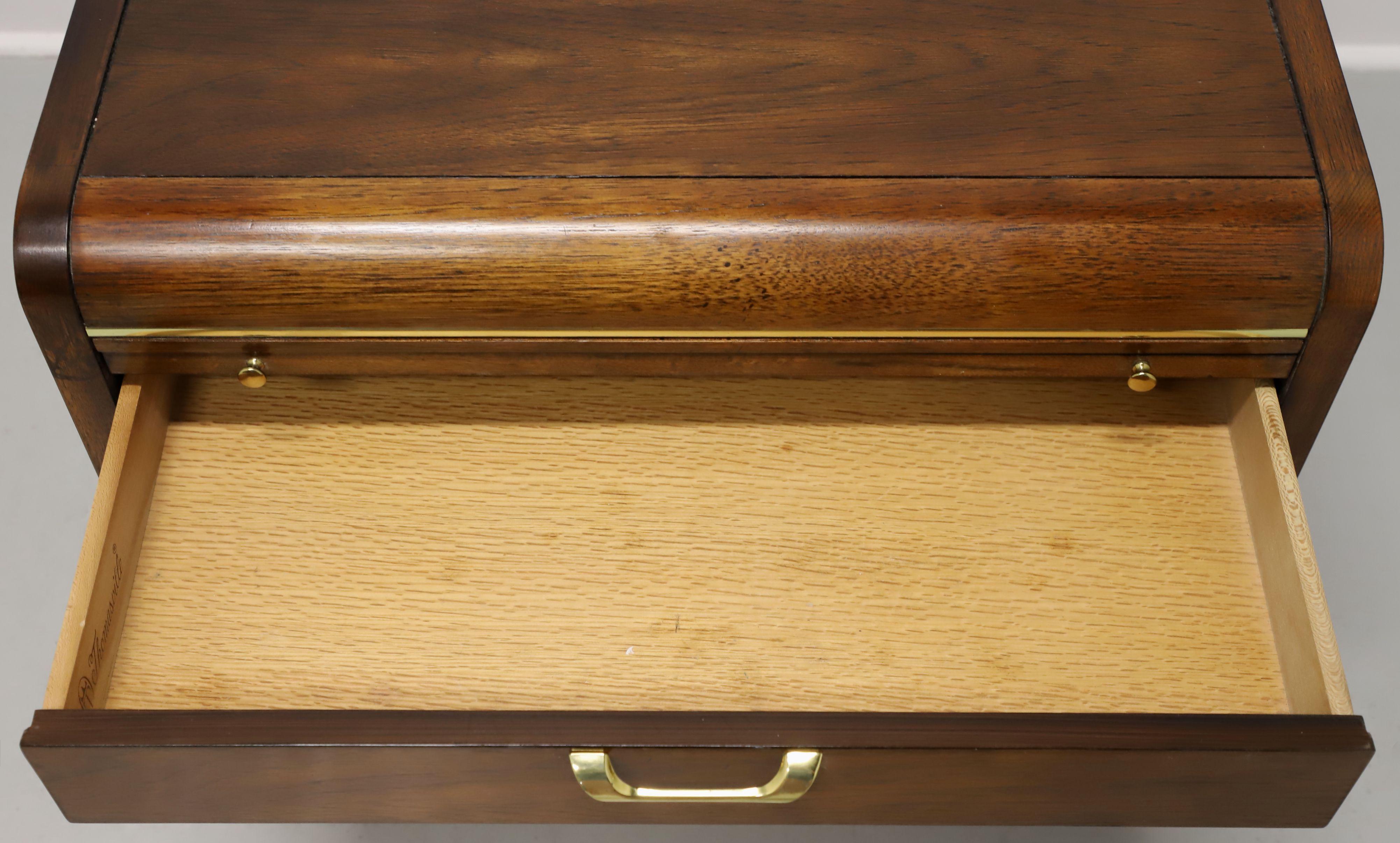 THOMASVILLE Founders Collection Walnut Post-Modern Nightstands - Pair For Sale 4