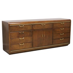 Vintage THOMASVILLE Founders Collection Walnut Post-Modern Triple Dresser