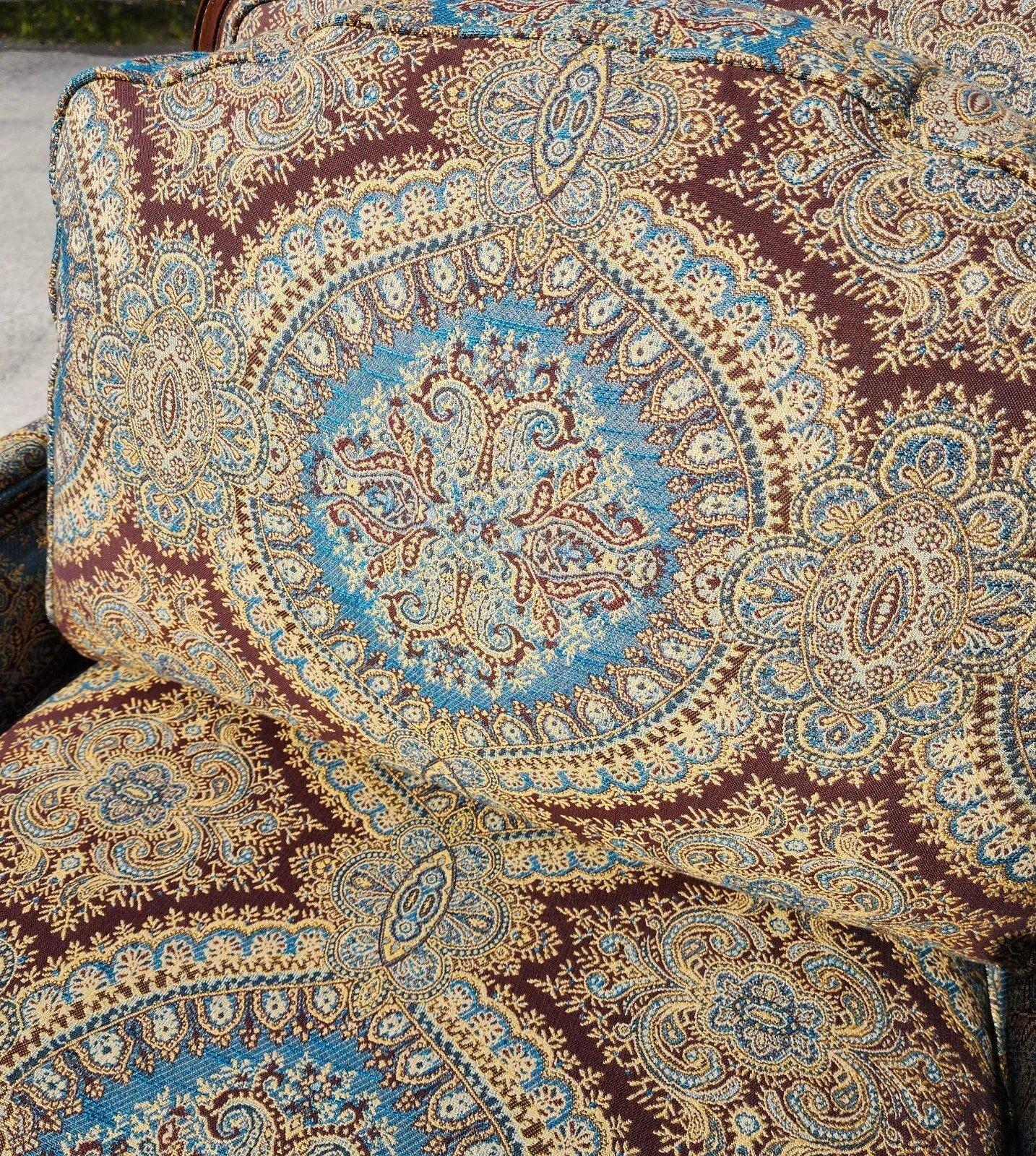 Cotton Thomasville French Bergere Armchair For Sale