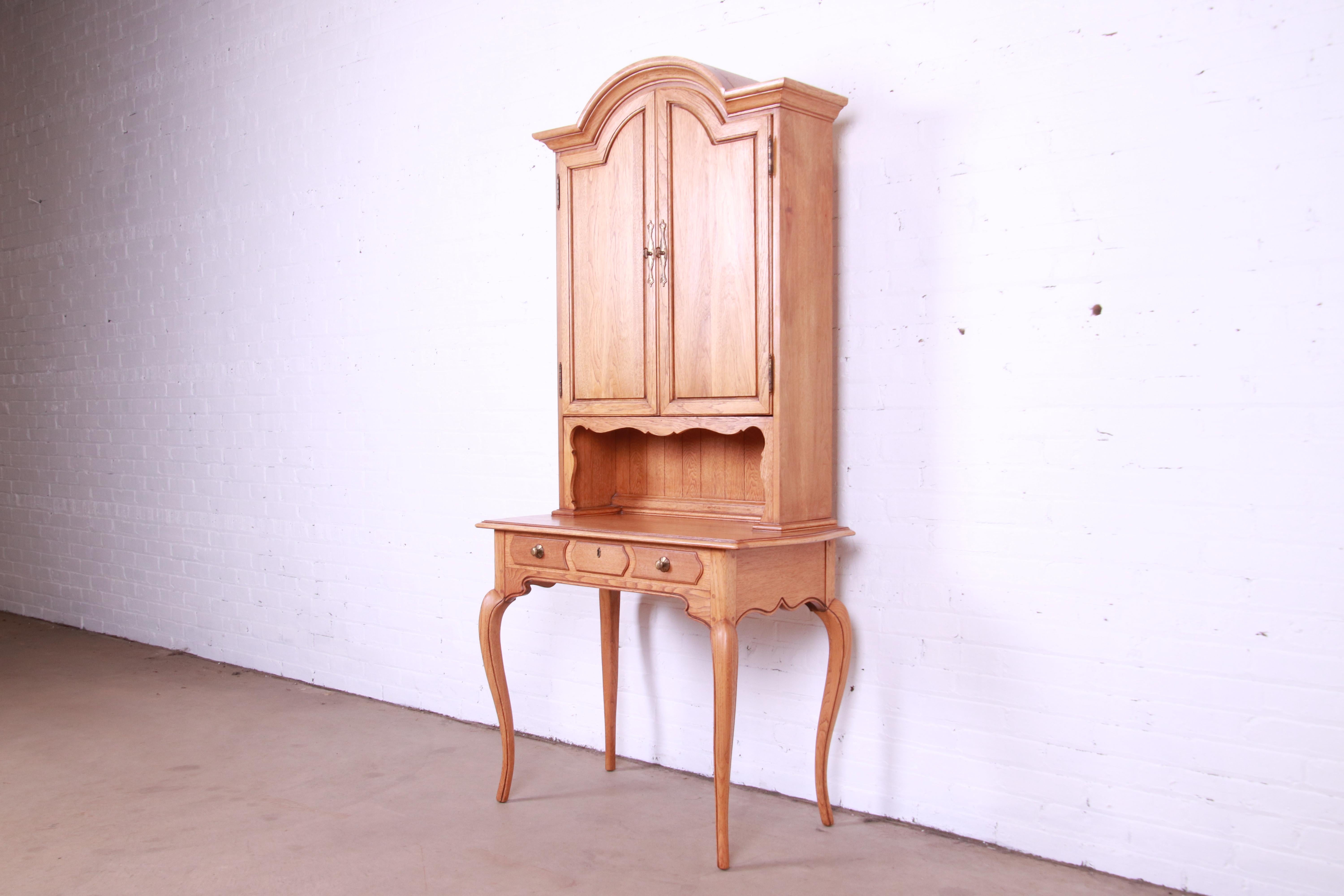 french provincial desk with hutch