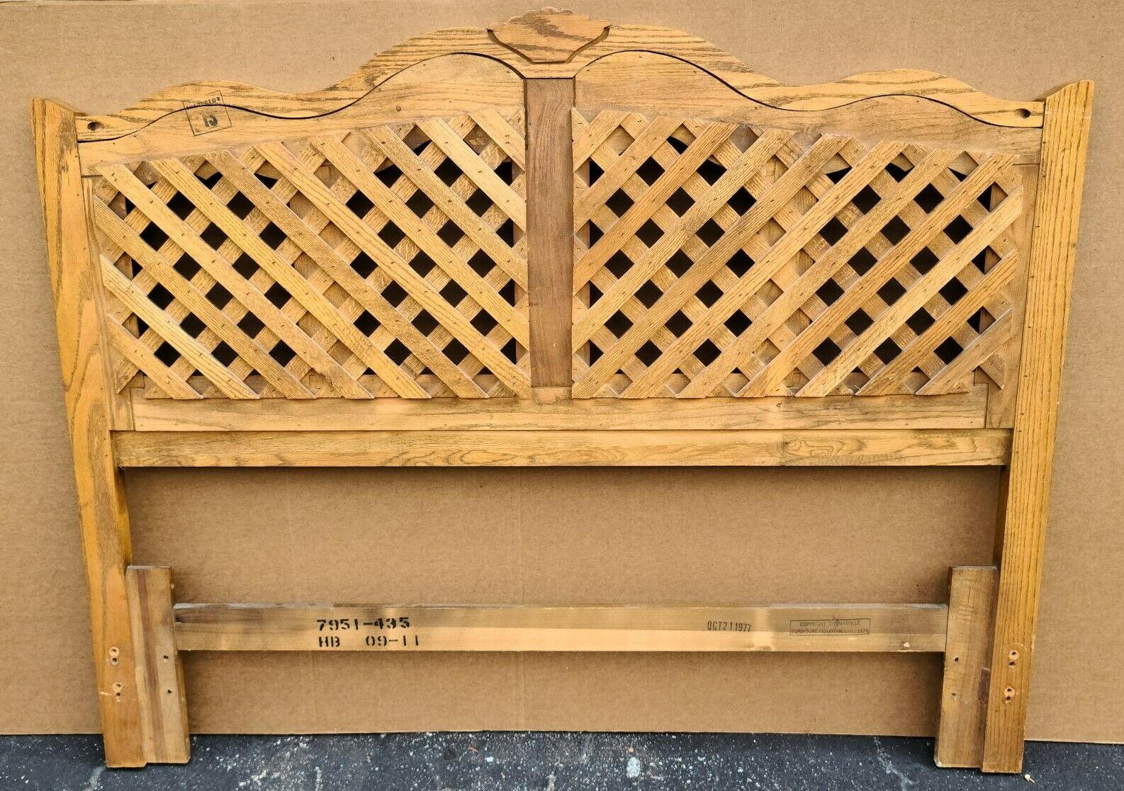 wood double headboard