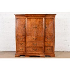 Thomasville French Regency Louis XVI Burl Wood Gentleman's Chest or Linen Press