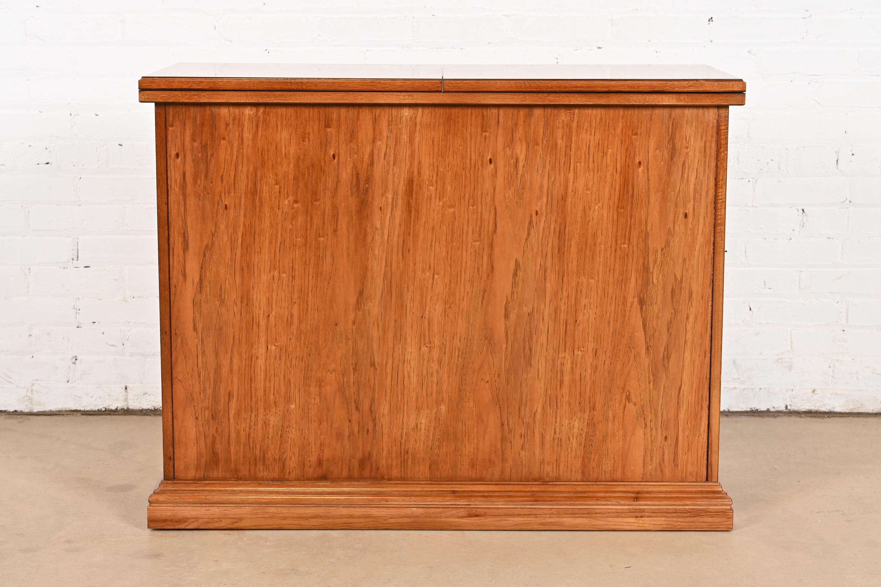Thomasville French Regency Louis XVI Burled Walnut Flip Top Buffet Server For Sale 6
