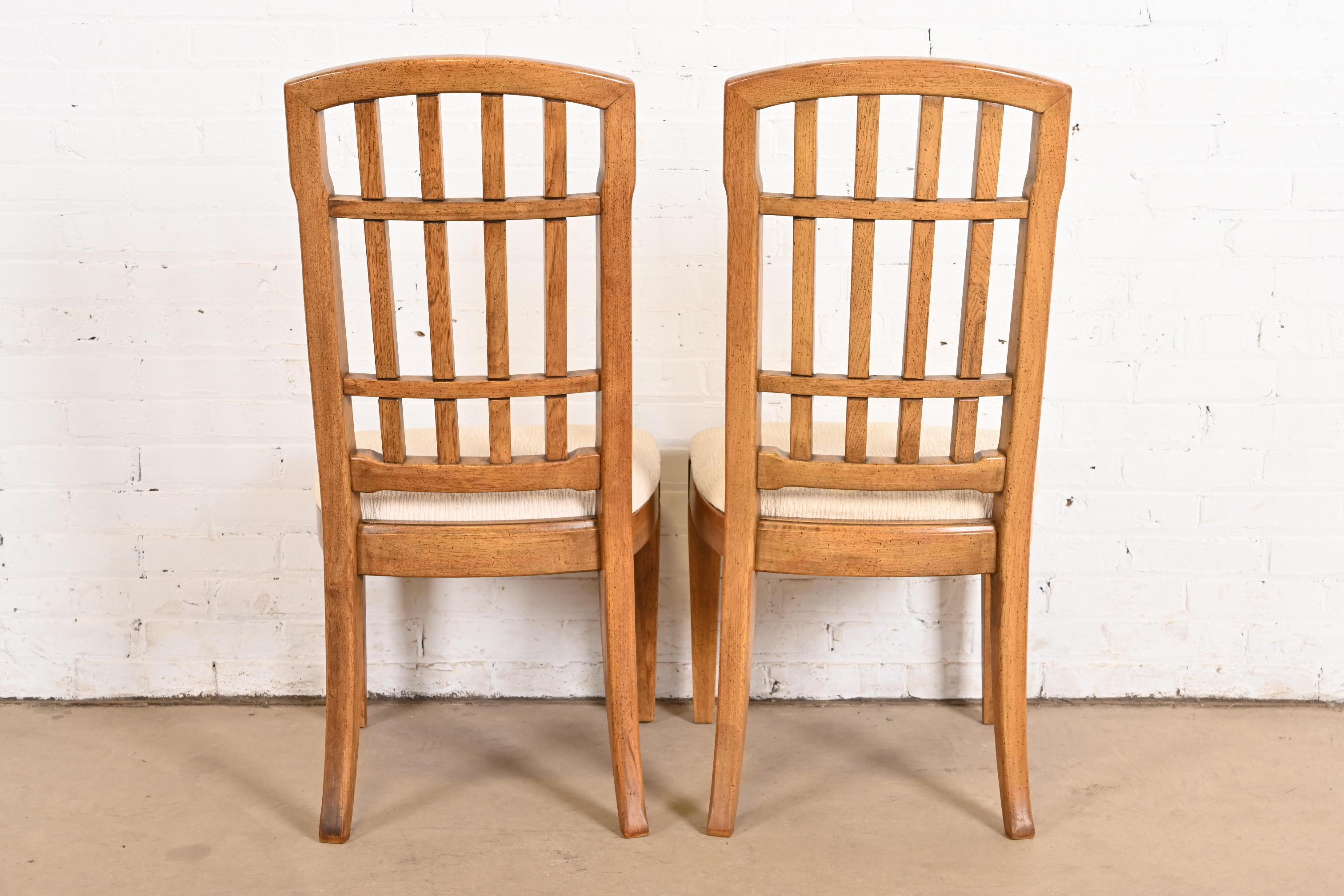 Thomasville French Regency Louis XVI Carved Walnut Dining Chairs, Set of Eight For Sale 5