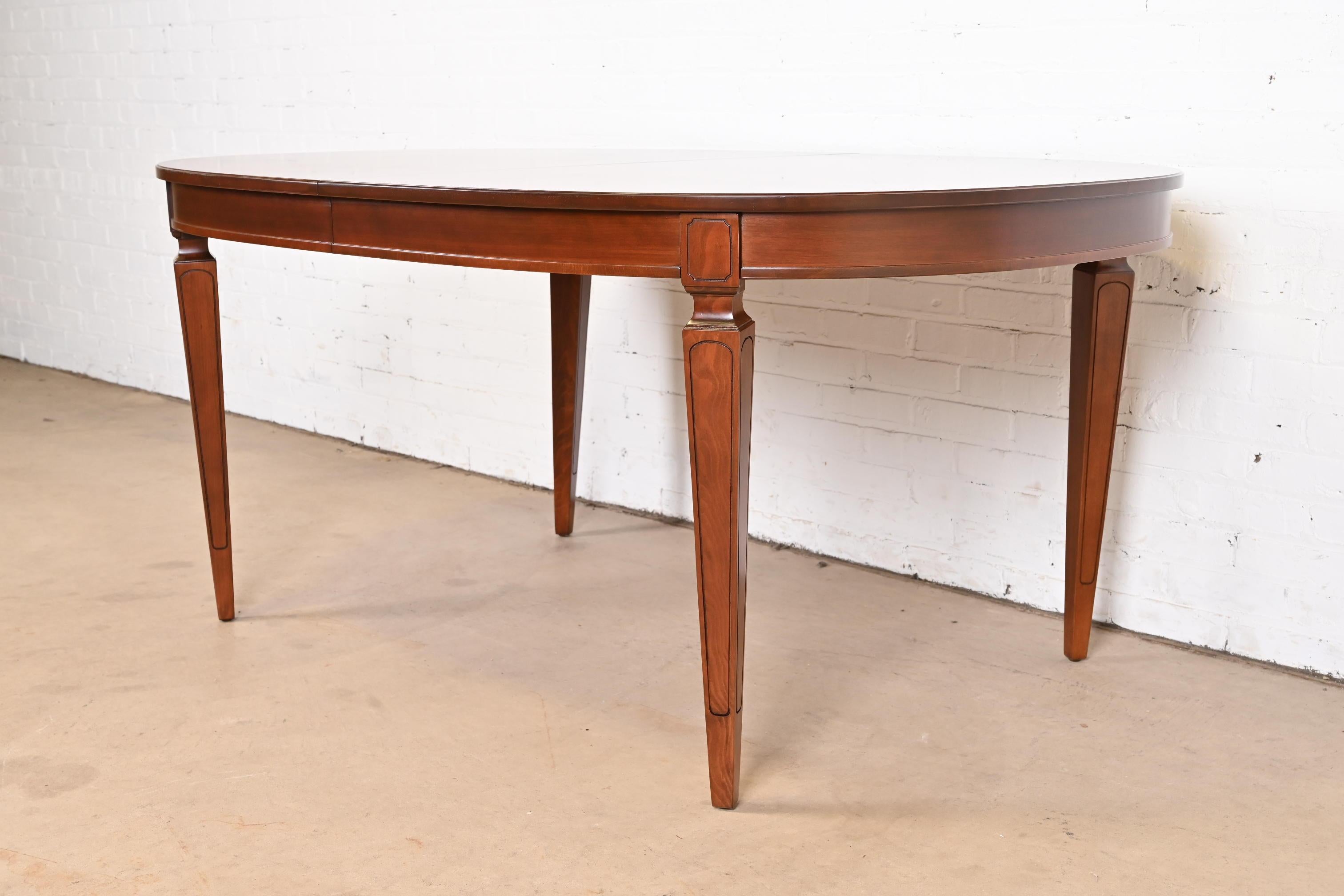 Thomasville French Regency Louis XVI Cherry Extension Dining Table, Refinished 5