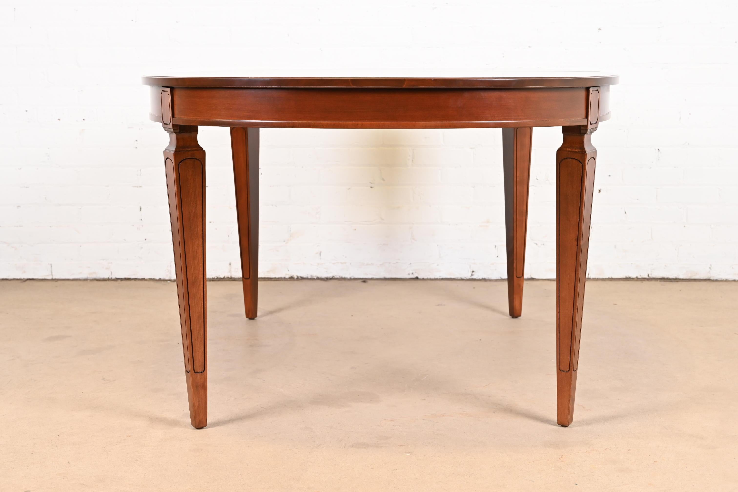 Thomasville French Regency Louis XVI Cherry Extension Dining Table, Refinished 10