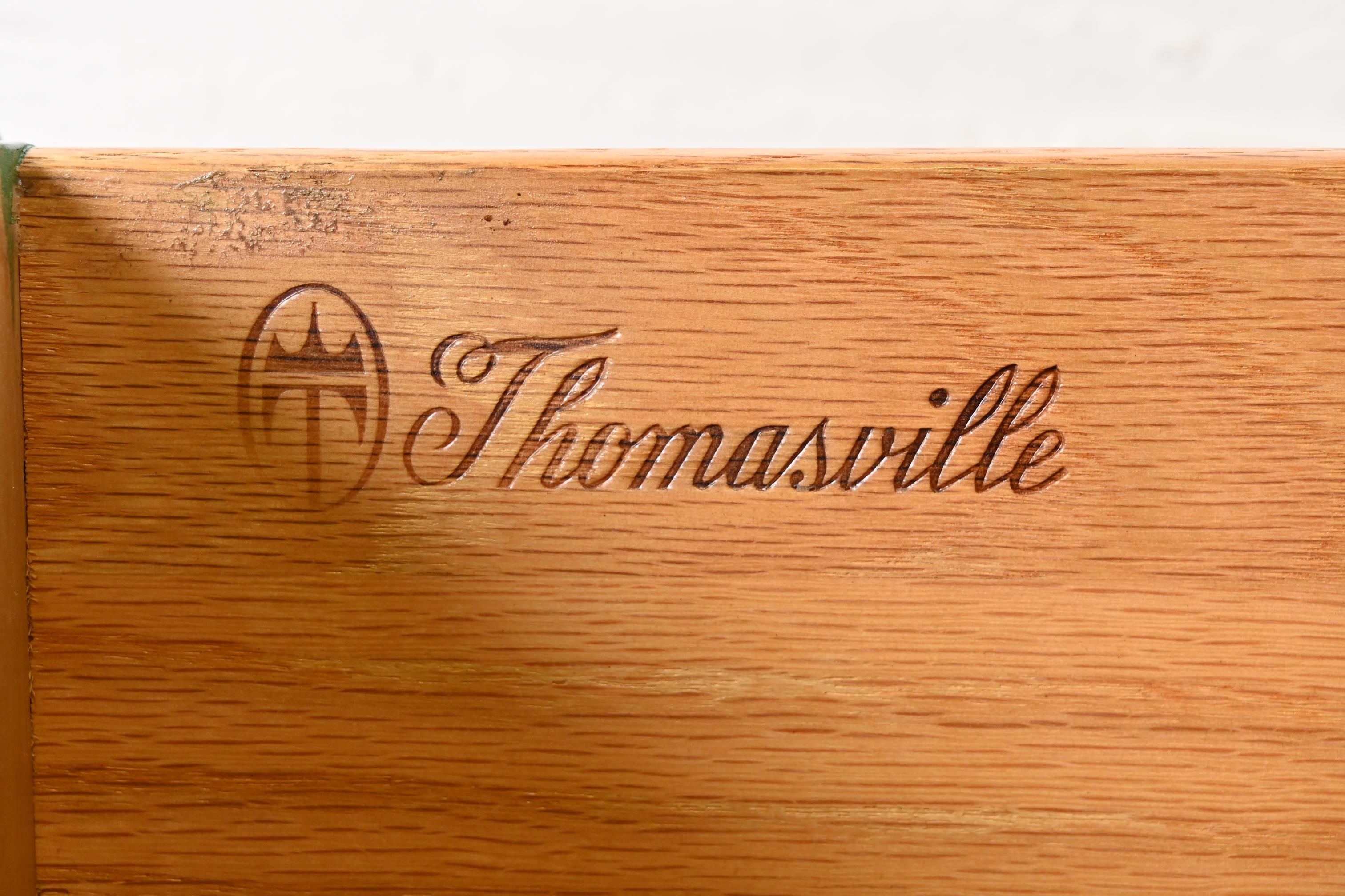 Thomasville French Regency Louis XVI Green Lacquered Dresser or Credenza 2