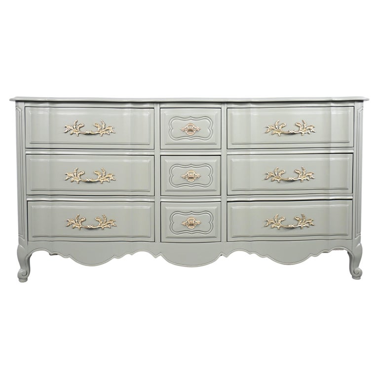 Thomasville Furniture French Provincial Light Green Dresser at 1stDibs
