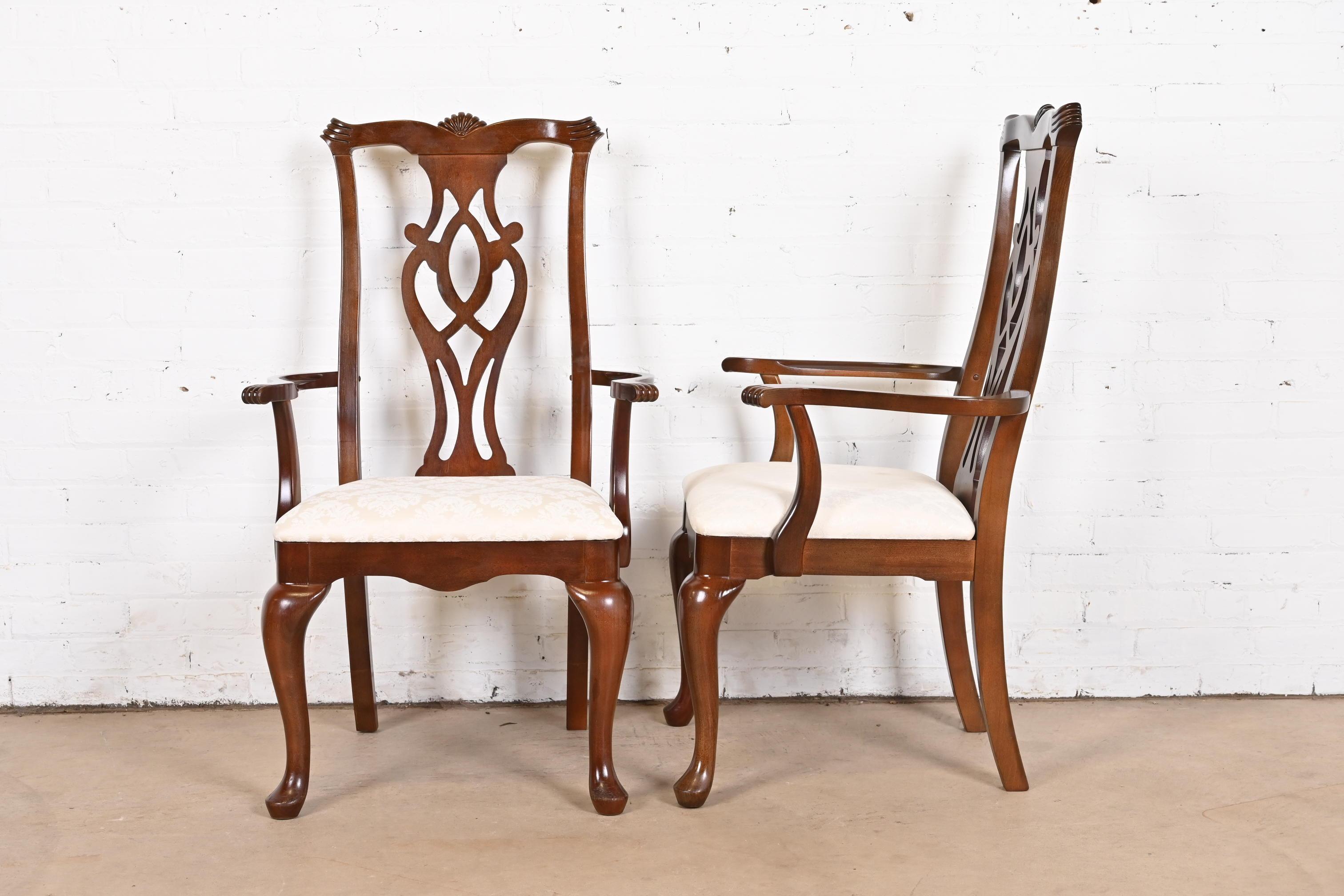 Thomasville Georgian Carved Mahogany Dining Chairs, Set of Eight 6