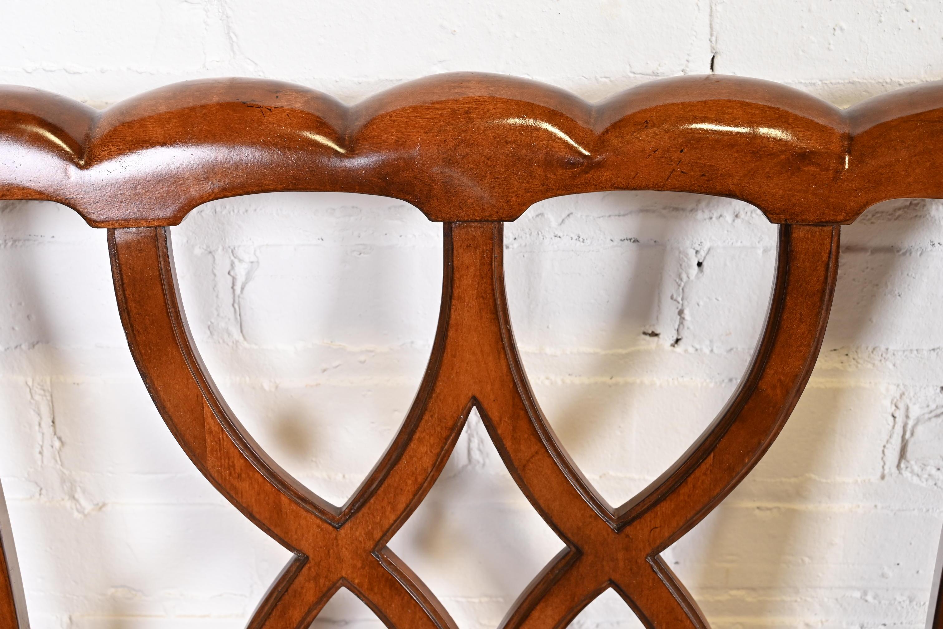 Thomasville Georgian Carved Mahogany Dining Chairs, Set of Six For Sale 4