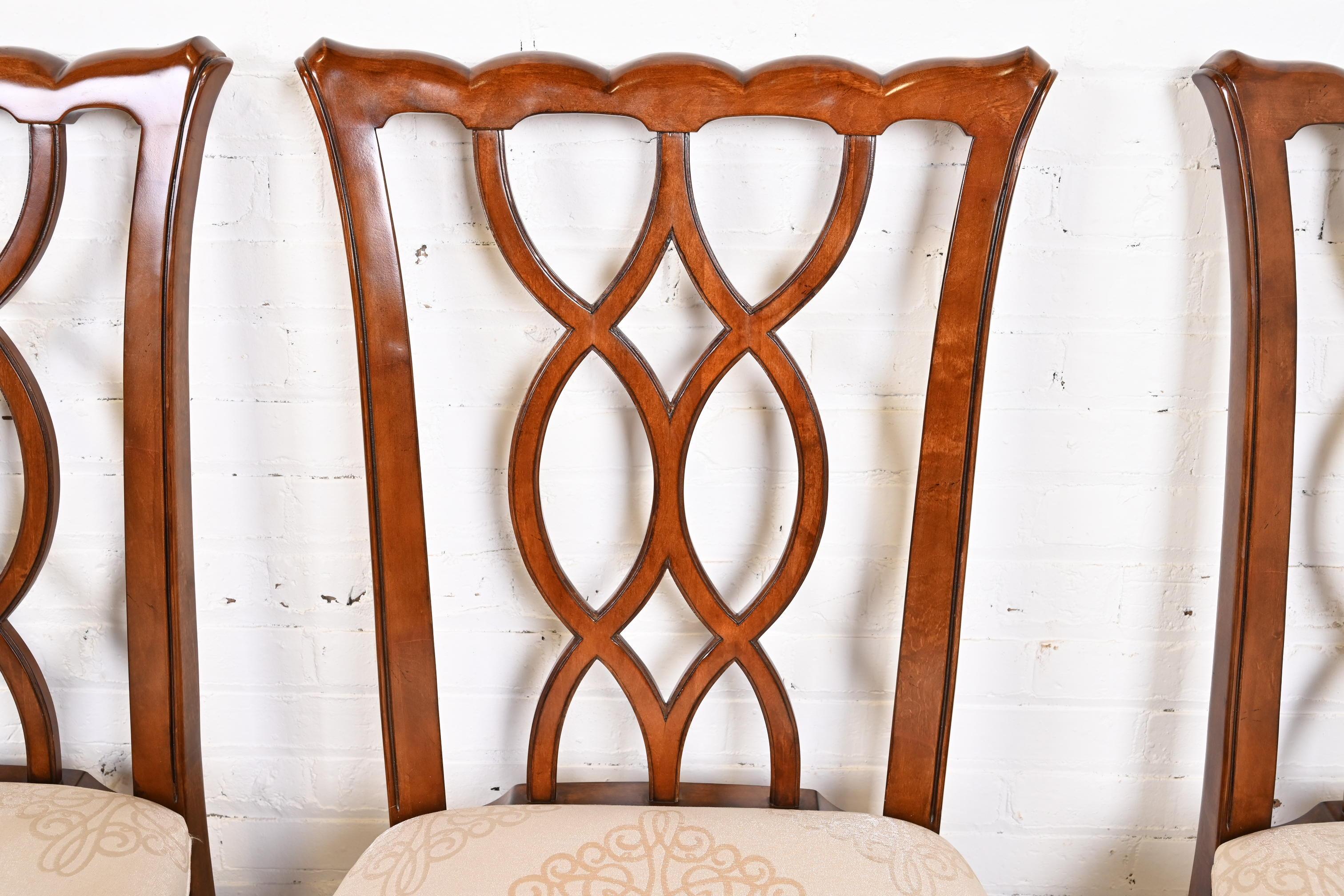 Thomasville Georgian Carved Mahogany Dining Chairs, Set of Six For Sale 2