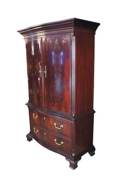 Thomasville Fiamma Georgiana in mogano con fronte ad arco Armadio per abiti Stampa biancheria