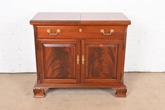 Thomasville Georgian Flame Mahogany Flip Top Server or Bar Cabinet, Refinished