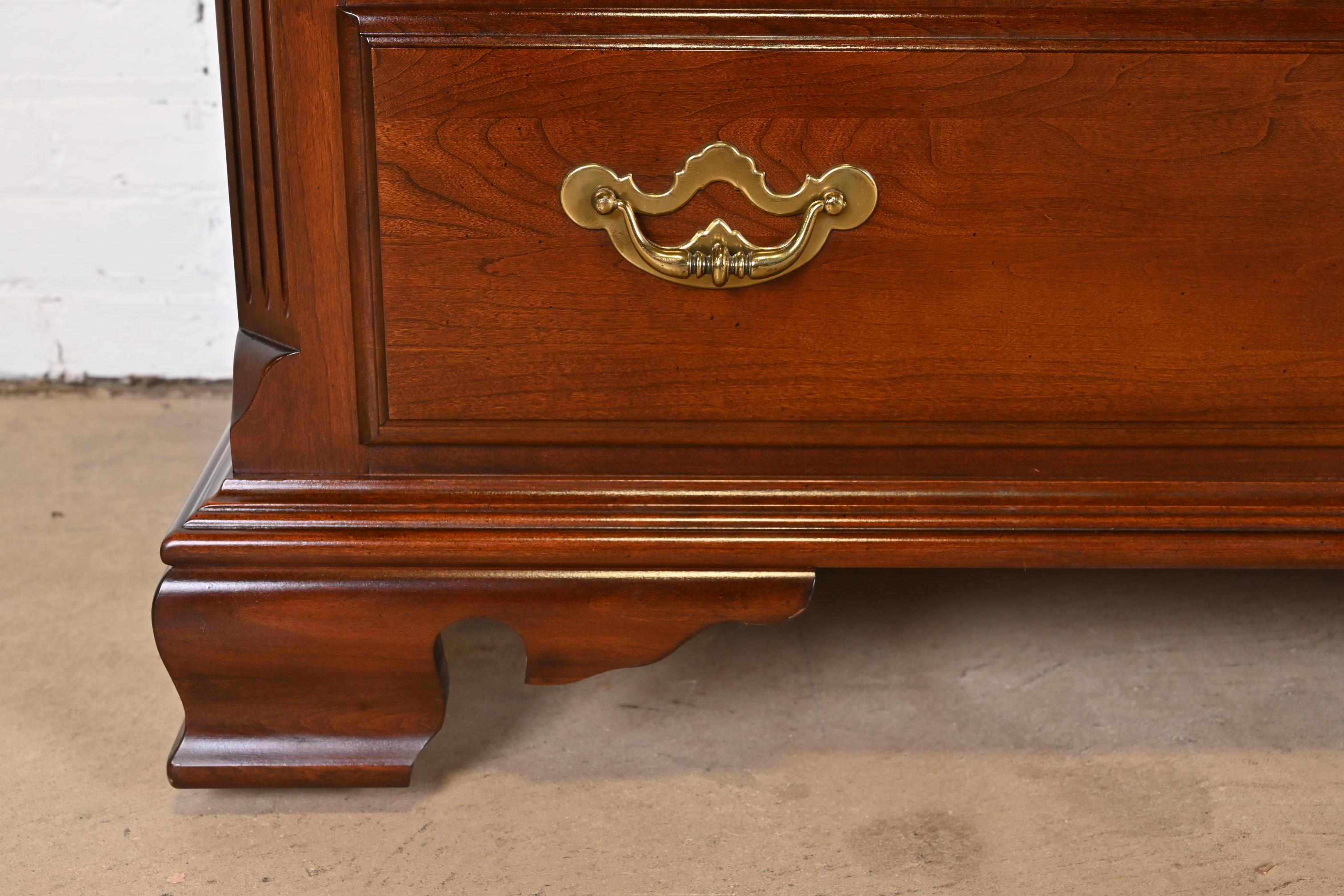 Thomasville Georgian Solid Cherry Wood Dresser or Credenza For Sale 5