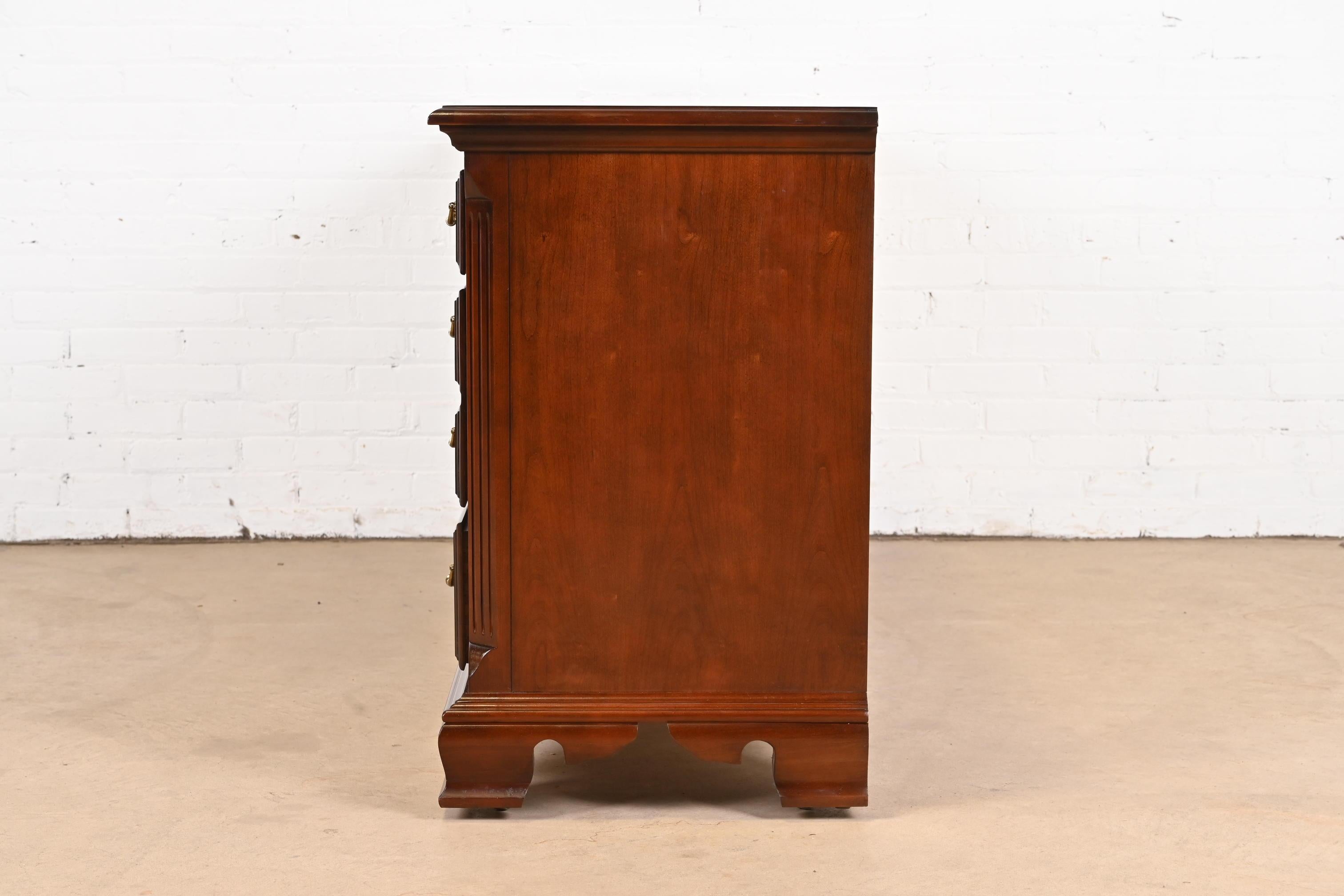 Thomasville Georgian Solid Cherry Wood Dresser or Credenza For Sale 8