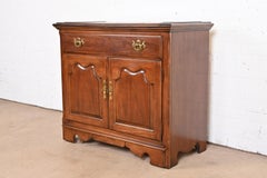 Thomasville Georgian Solid Cherry Wood Flip Top Server or Bar Cabinet
