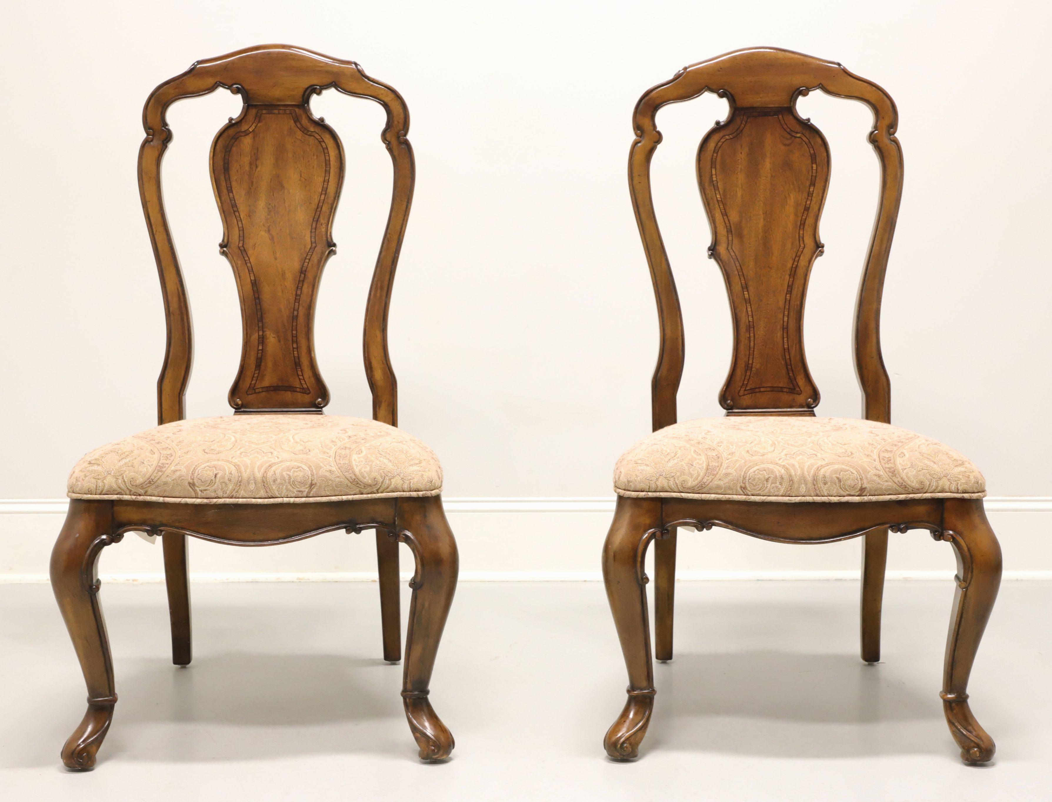 Spanish Colonial THOMASVILLE Hemingway Collection Granada Mahogany Dining Side Chairs - Pair B