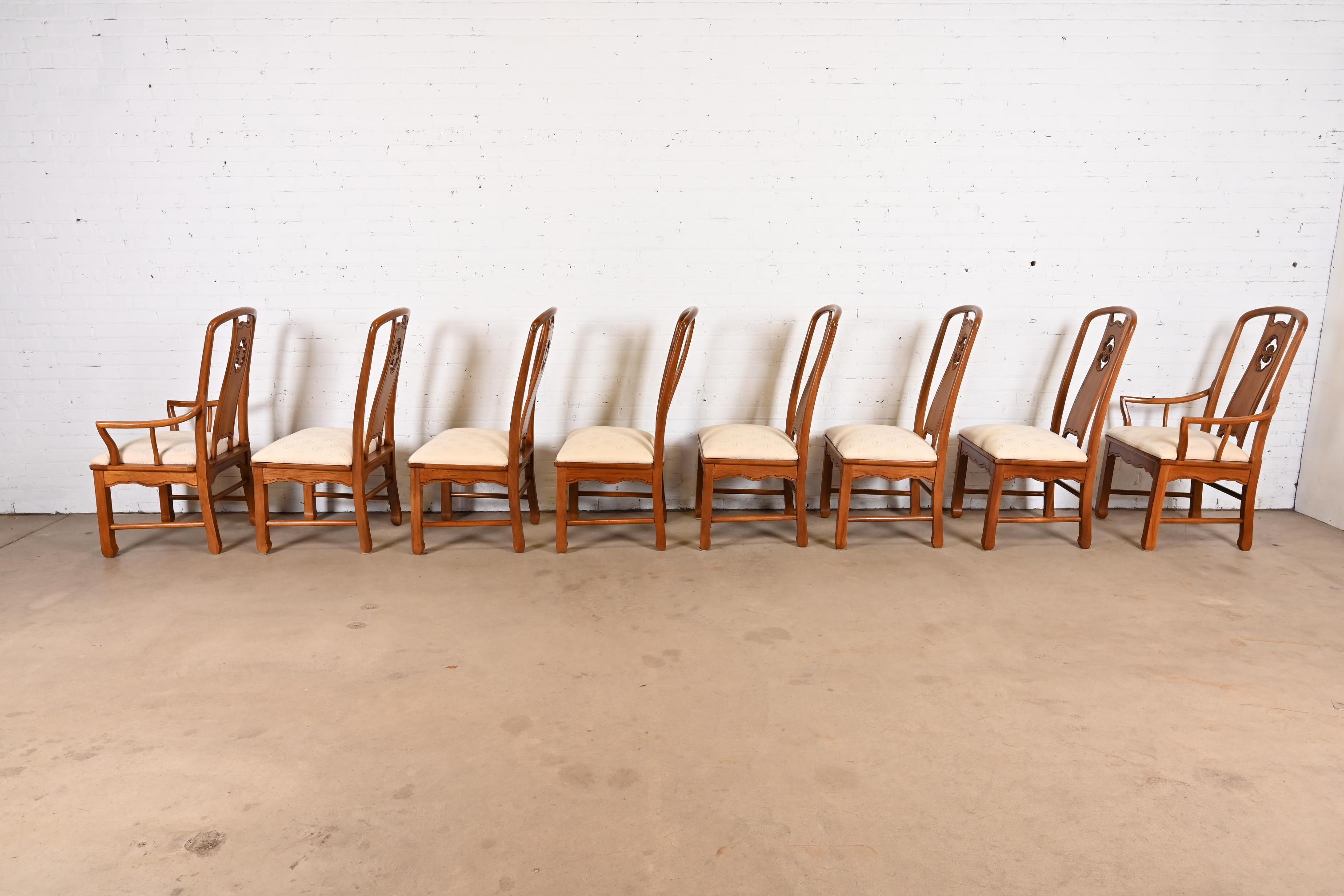 Chaises de salle à manger Thomasville Hollywood Regency Chinoiserie, ensemble de huit en vente 3